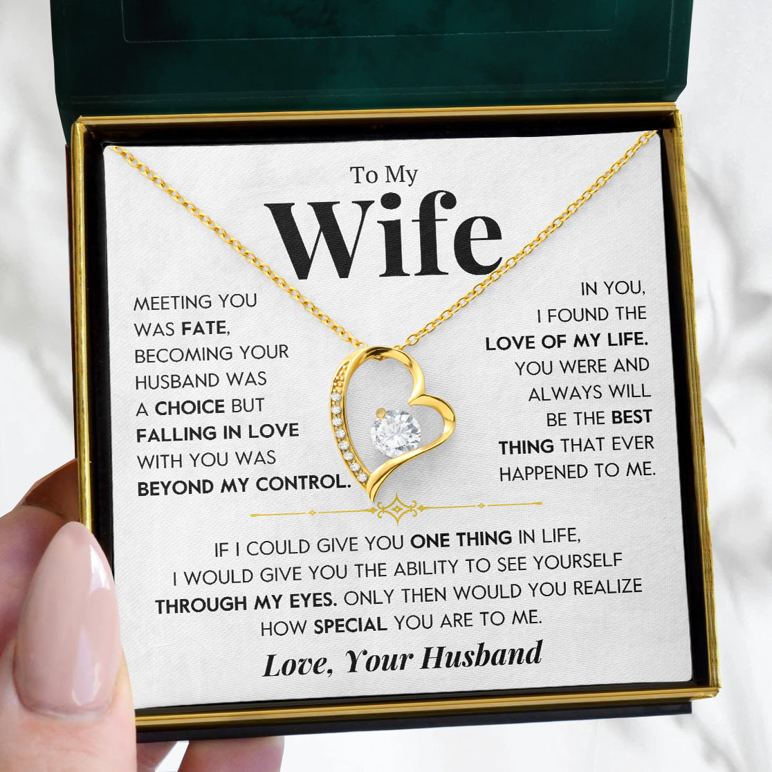 To My Wife | "Beyond My Control" | Forever Love Necklace