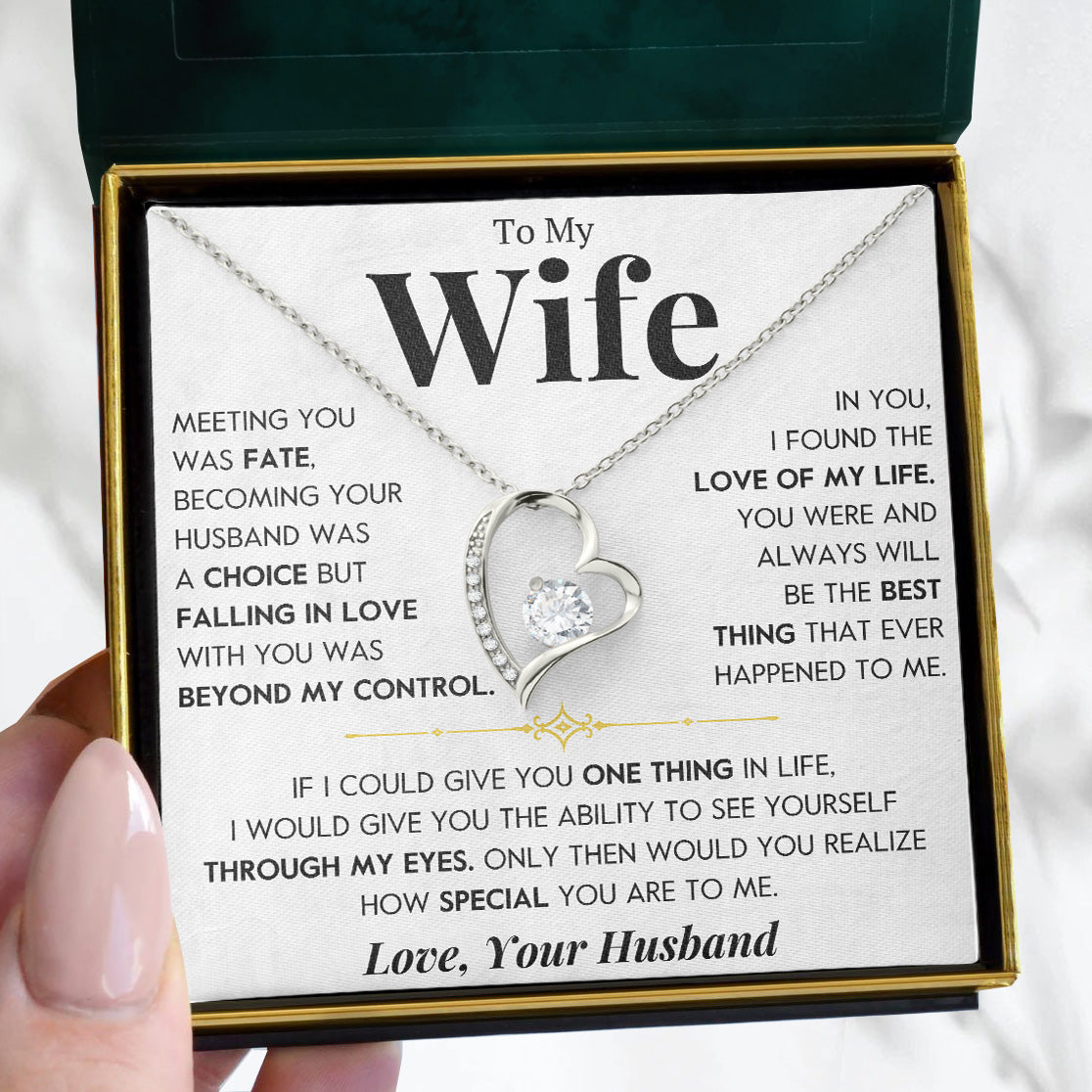 To My Wife | "Beyond My Control" | Forever Love Necklace