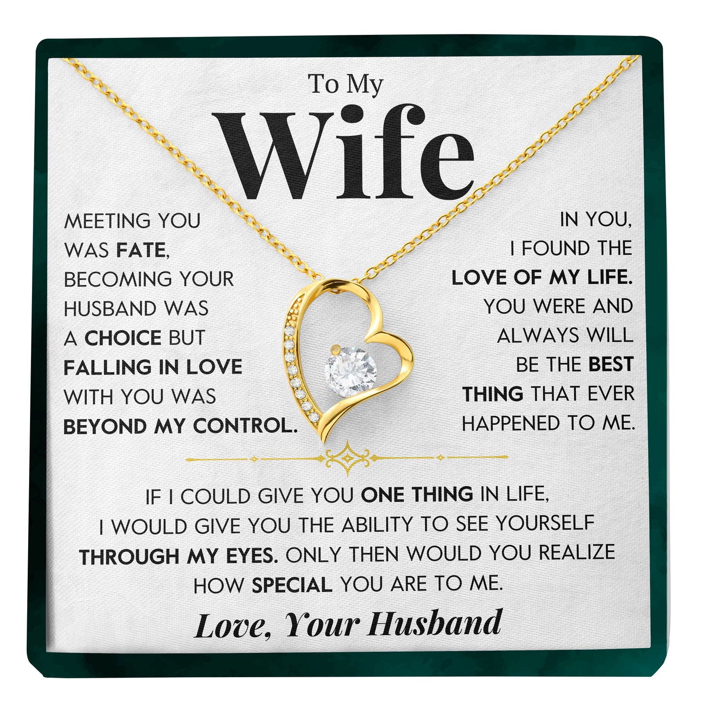 To My Wife | "Beyond My Control" | Forever Love Necklace