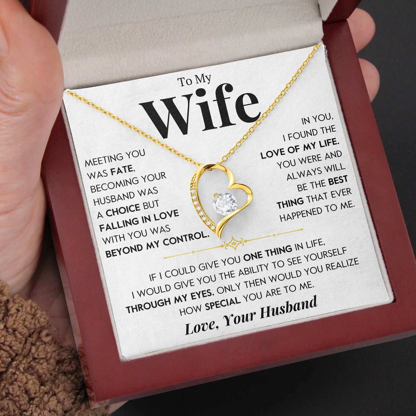 To My Wife | "Beyond My Control" | Forever Love Necklace