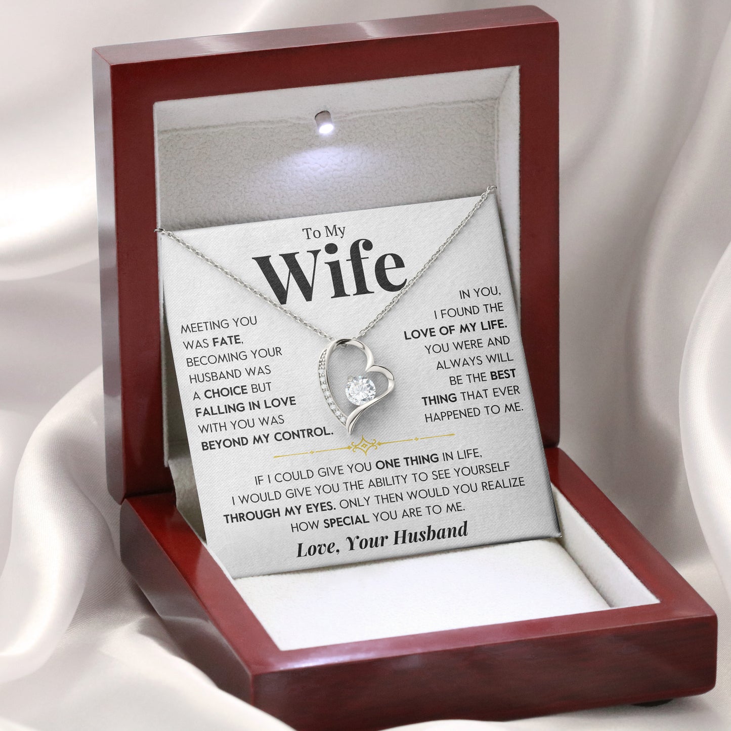 To My Wife | "Beyond My Control" | Forever Love Necklace