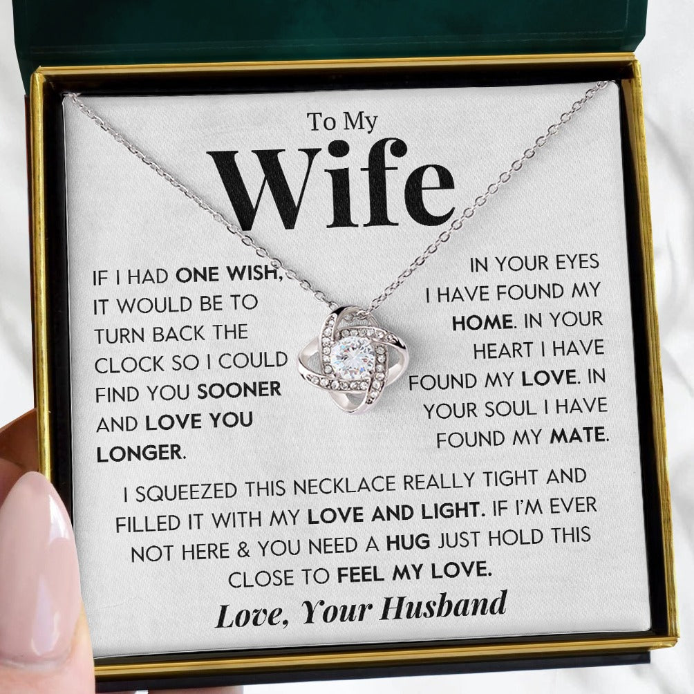 To My Wife | "One Wish" | Love Knot Necklace