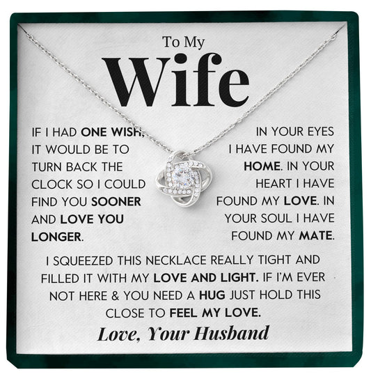 To My Wife | "One Wish" | Love Knot Necklace