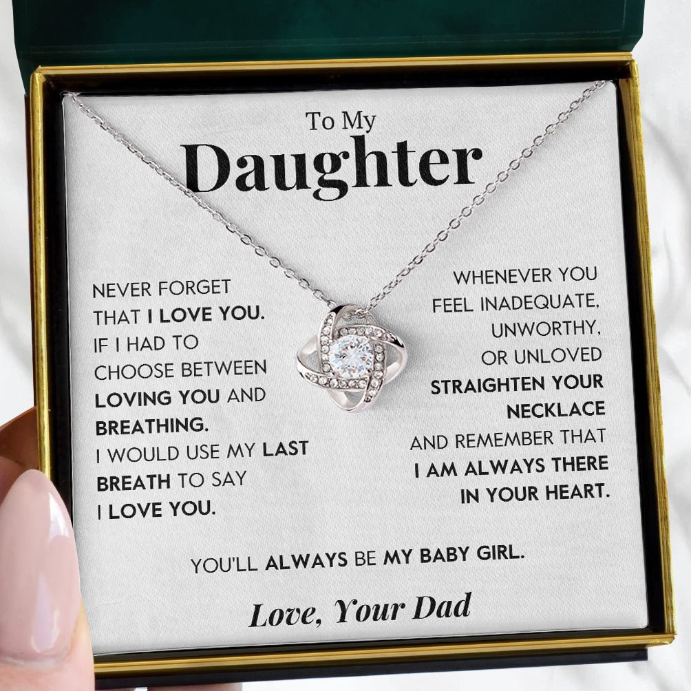 To My Daughter | "Last Breath" | Love Knot Necklace