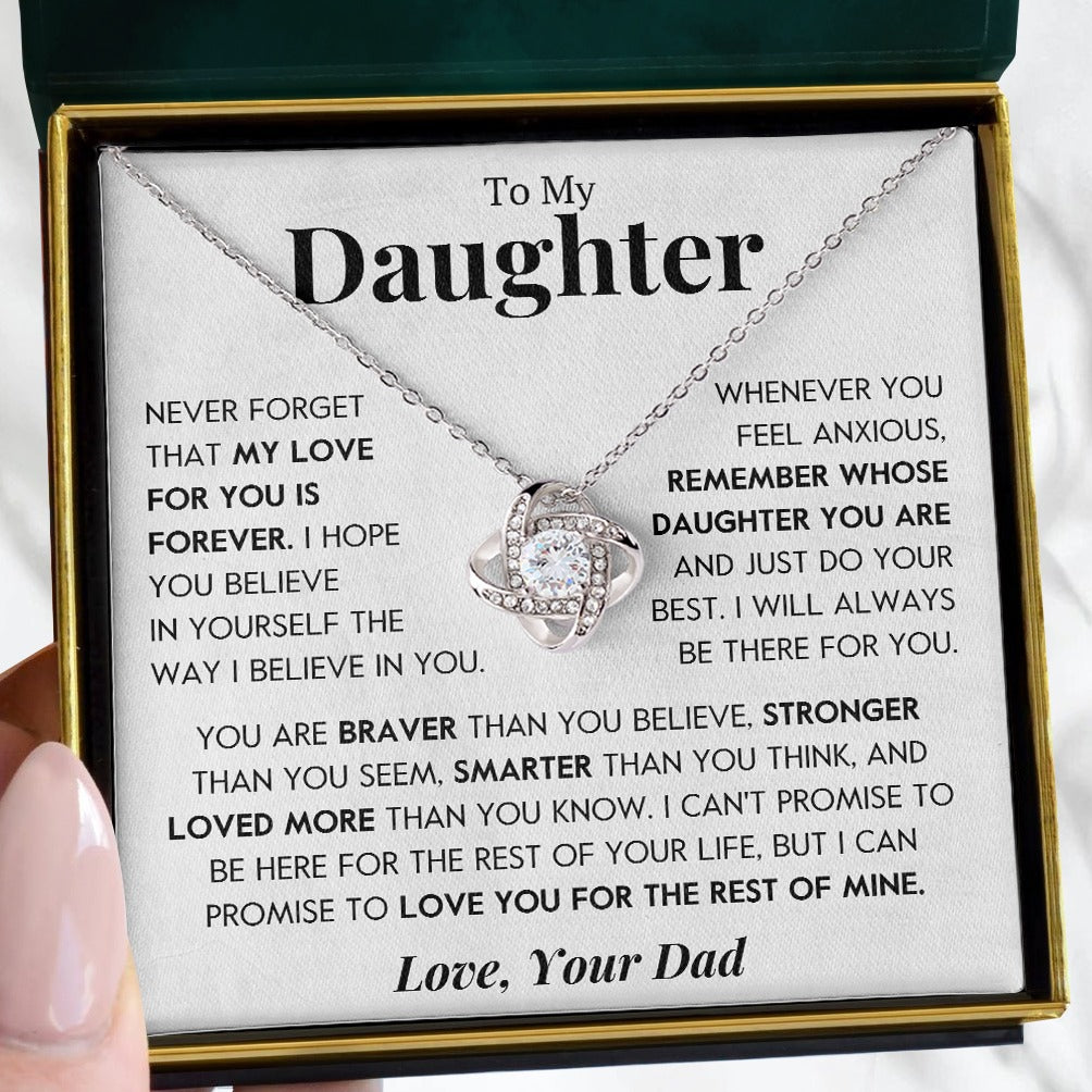 To My Daughter | "There For You" | Love Knot Necklace