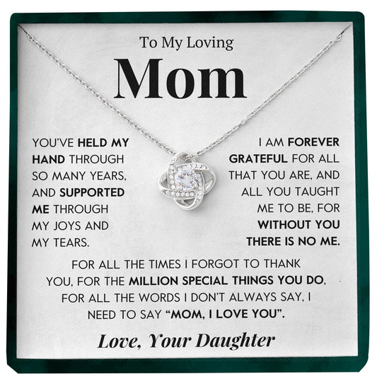 To My Mom | "Million Special Things" | Love Knot Necklace