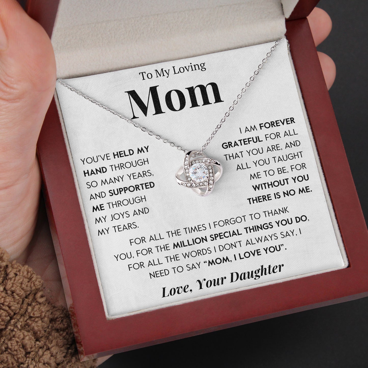 To My Mom | "Million Special Things" | Love Knot Necklace