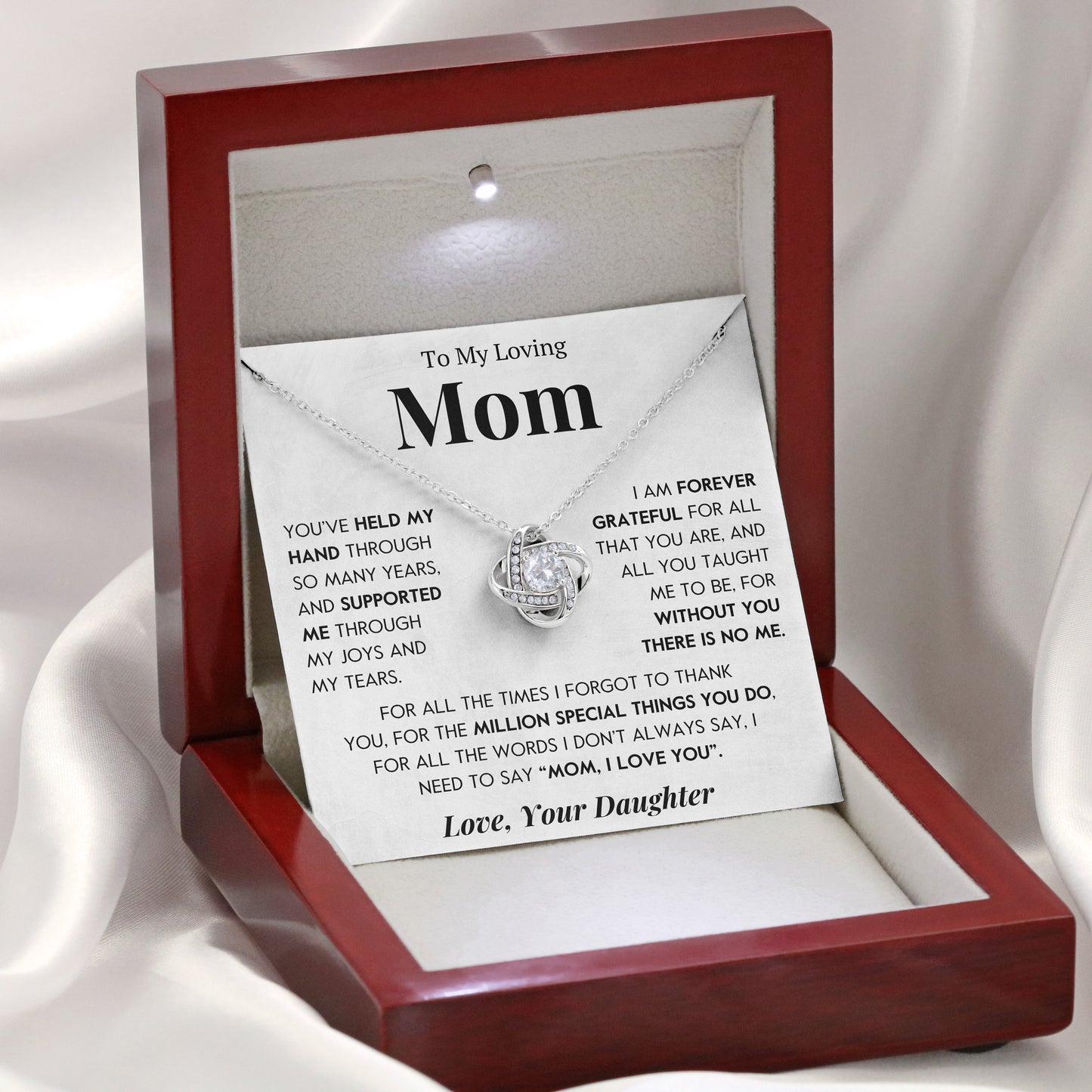 To My Mom | "Million Special Things" | Love Knot Necklace