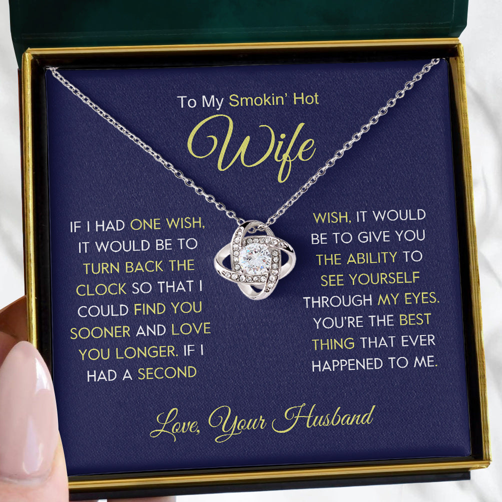 To My Wife | "Love You Longer" | Love Knot Necklace