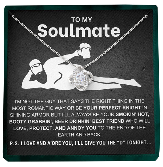 To My Soulmate | "Perfect Knight" | Love Knot Necklace