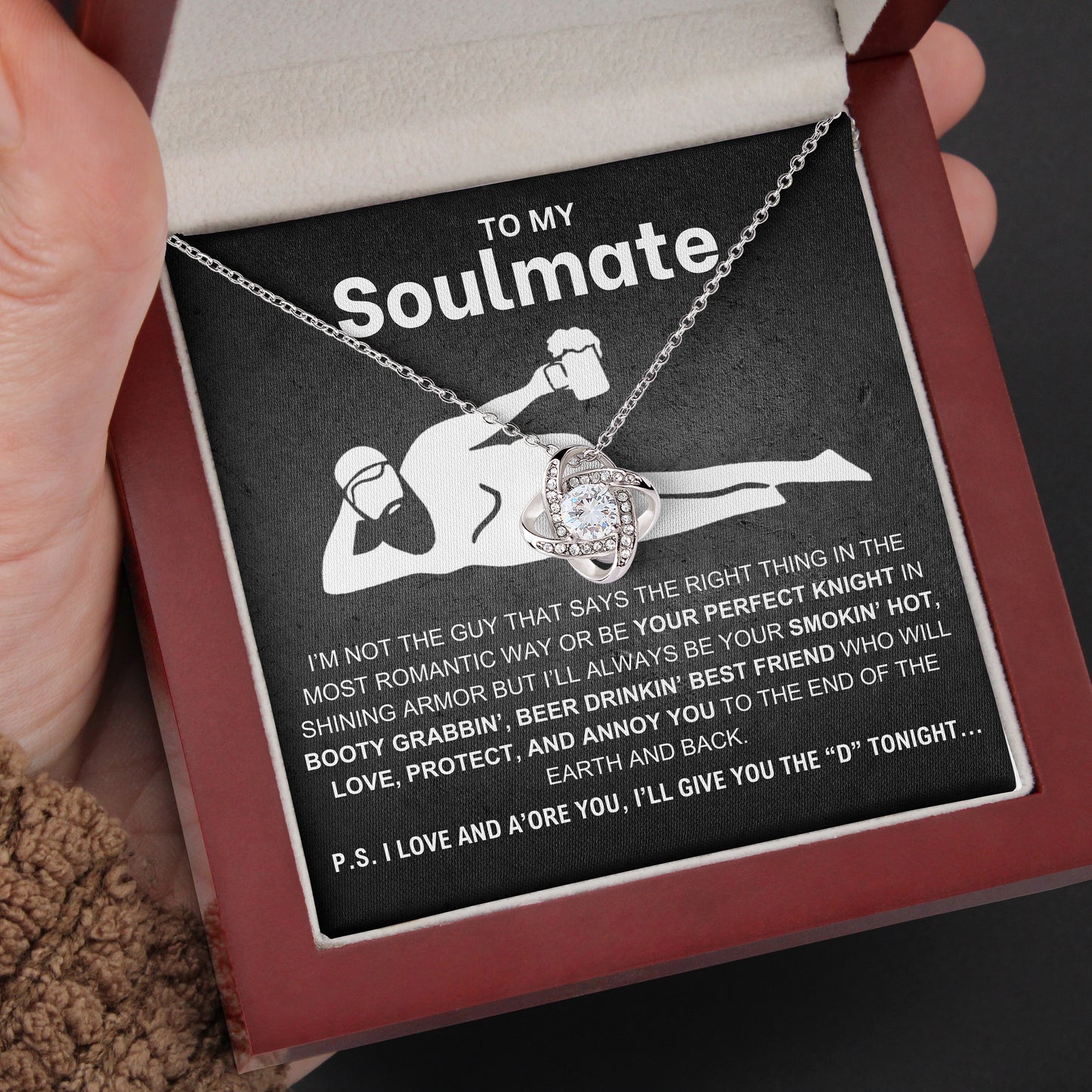 To My Soulmate | "Perfect Knight" | Love Knot Necklace