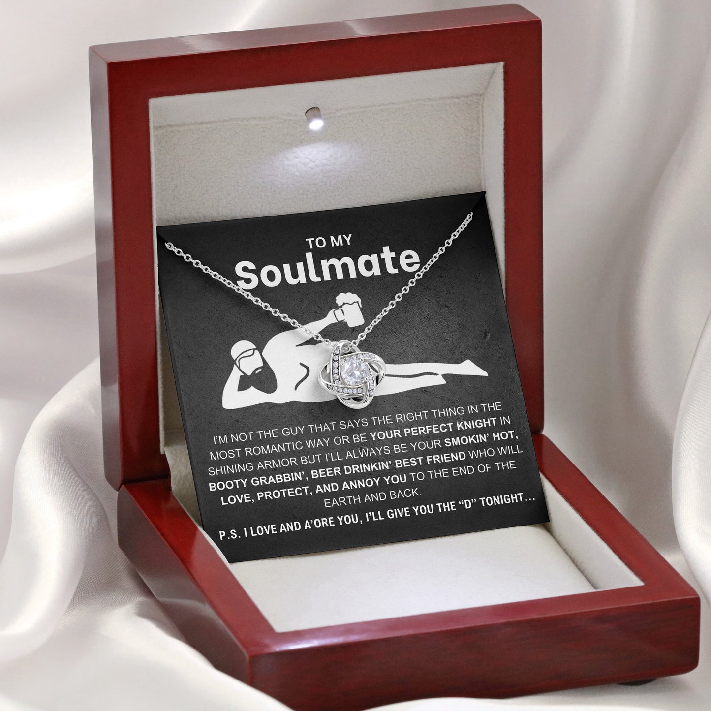 To My Soulmate | "Perfect Knight" | Love Knot Necklace