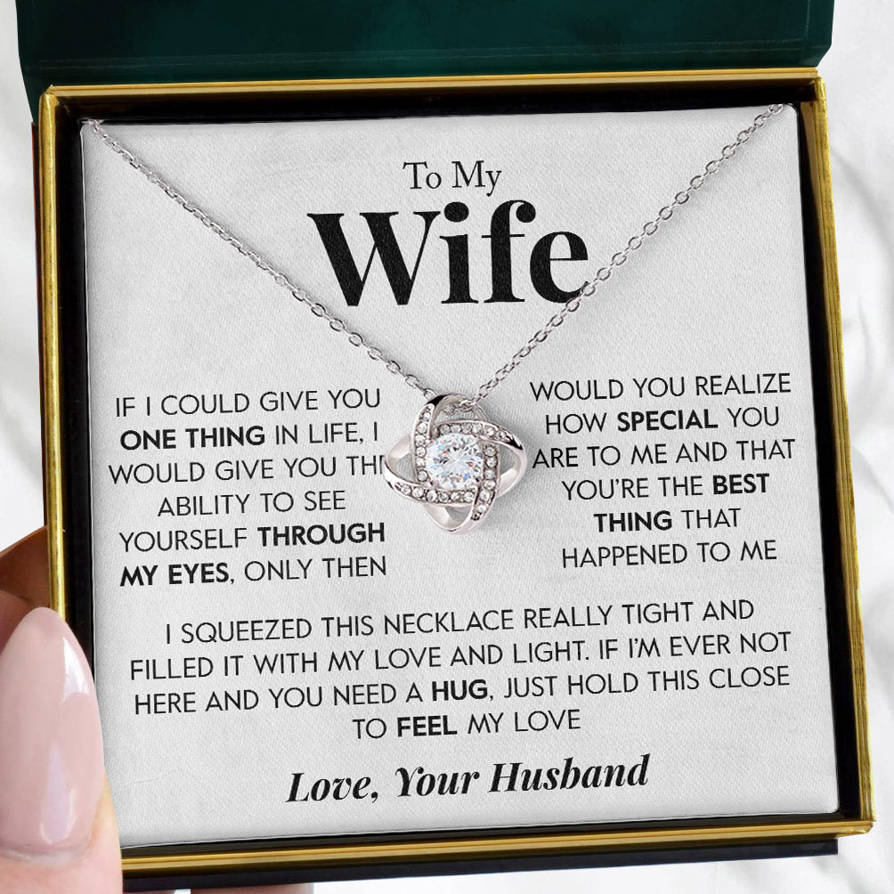 To My Wife | "Through My Eyes" | Love Knot Necklace