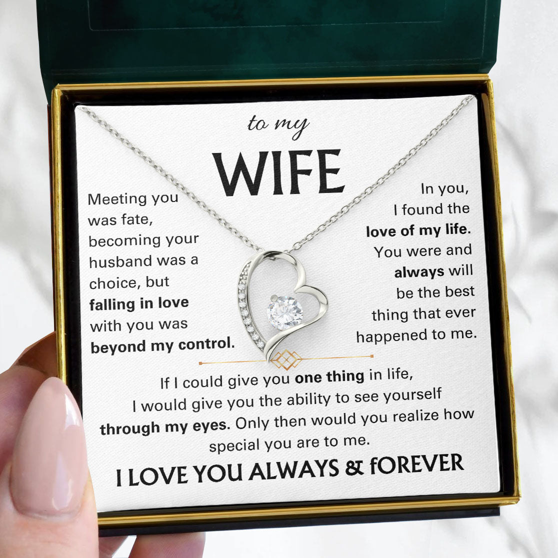 To My Wife | "Love Of My Life" | Forever Love Necklace