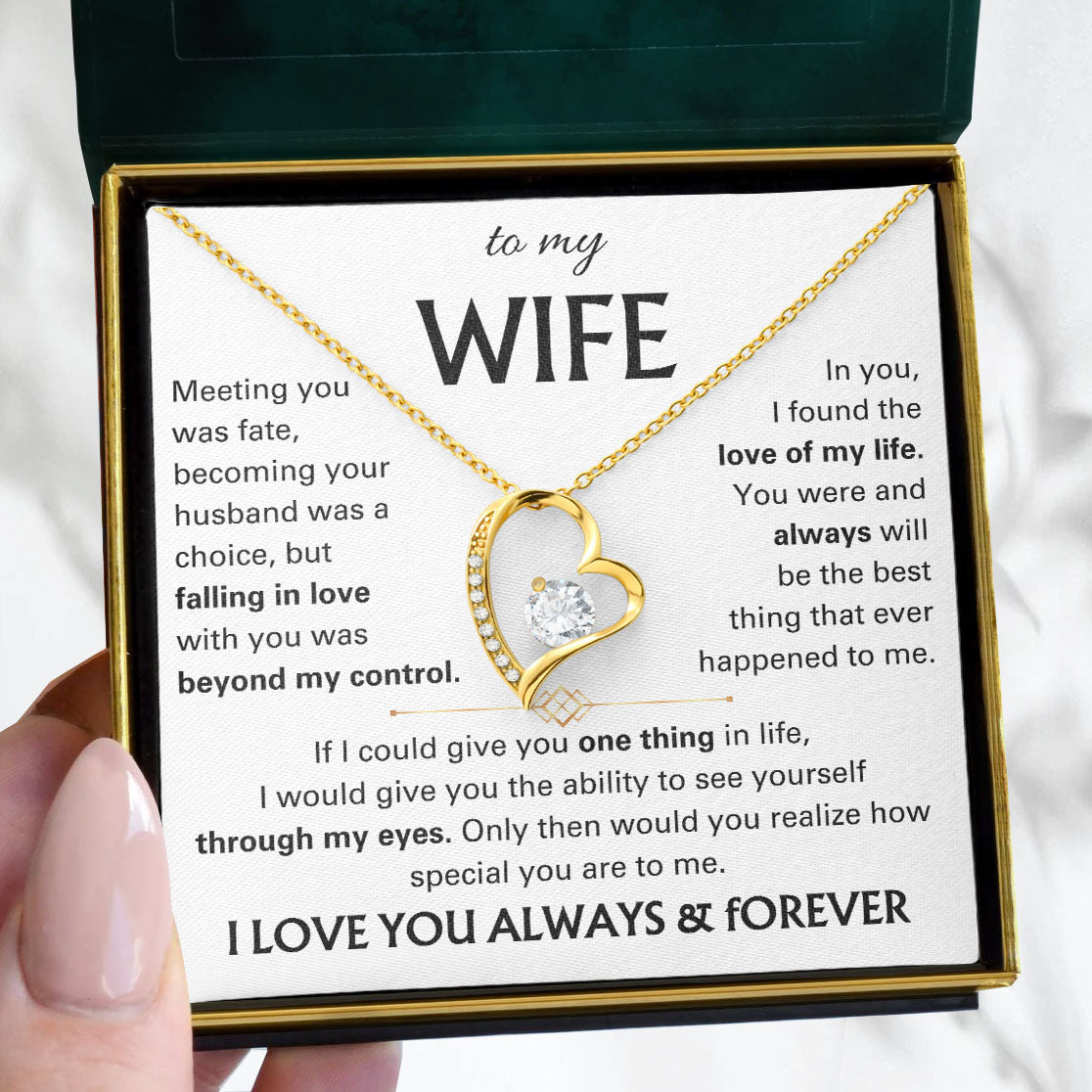 To My Wife | "Love Of My Life" | Forever Love Necklace