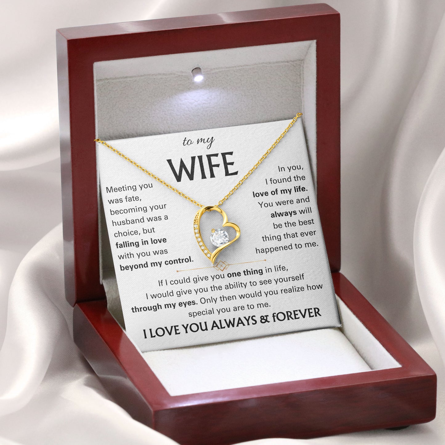 To My Wife | "Love Of My Life" | Forever Love Necklace