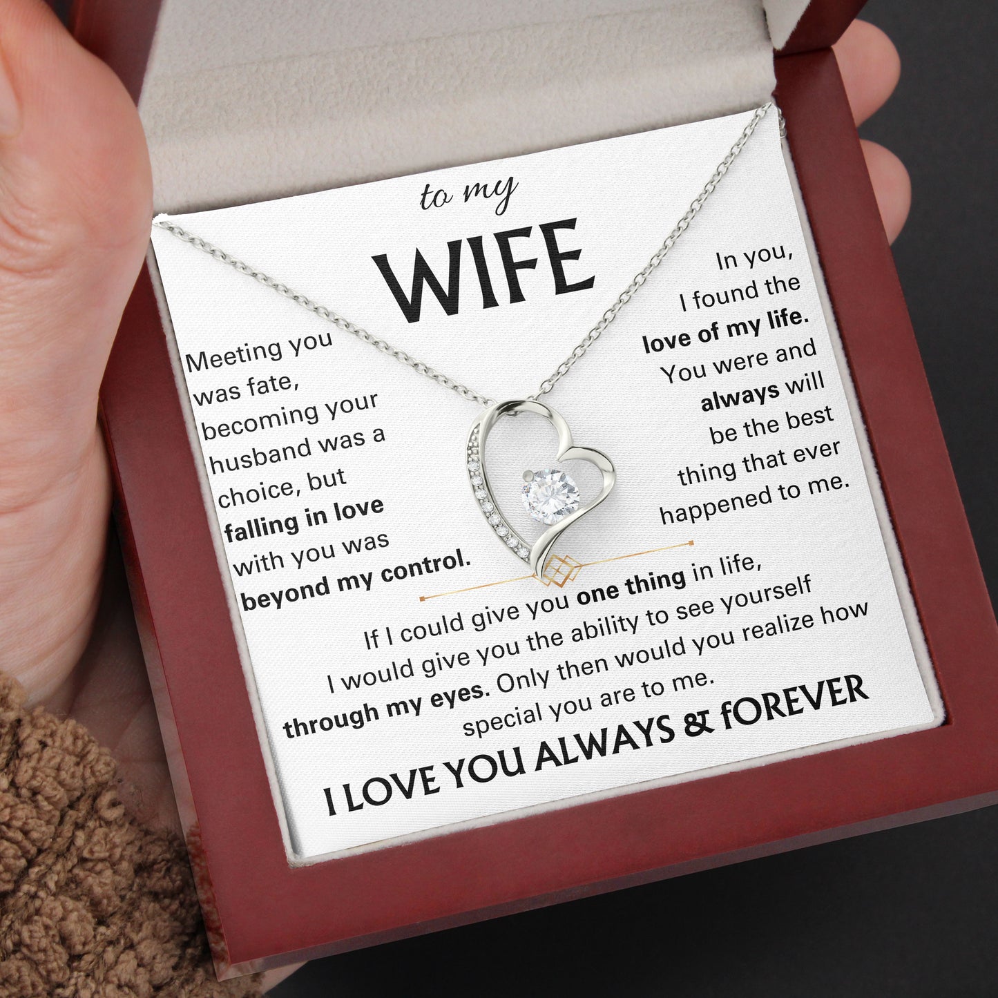 To My Wife | "Love Of My Life" | Forever Love Necklace