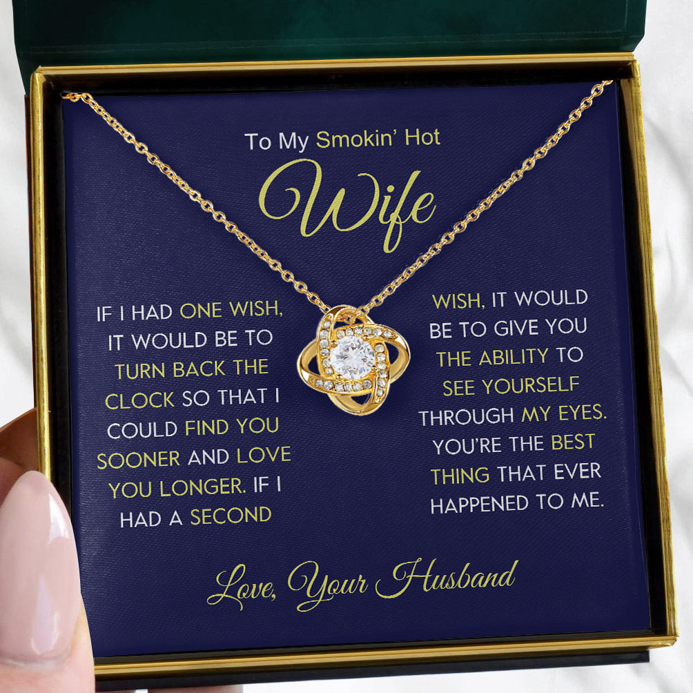 To My Wife | "Love You Longer" | Love Knot Necklace