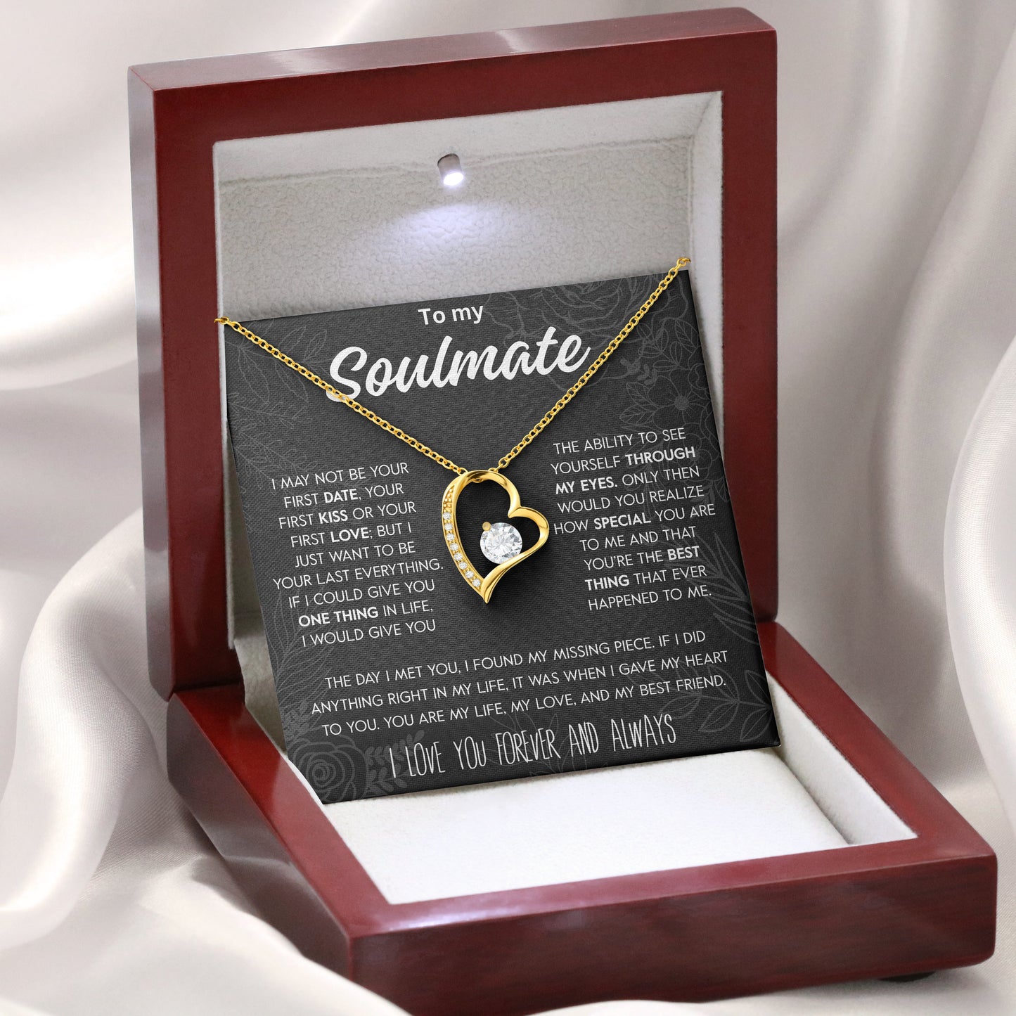 To My Soulmate | "My Life, My Love & My Best Friend" | Forever love Necklace