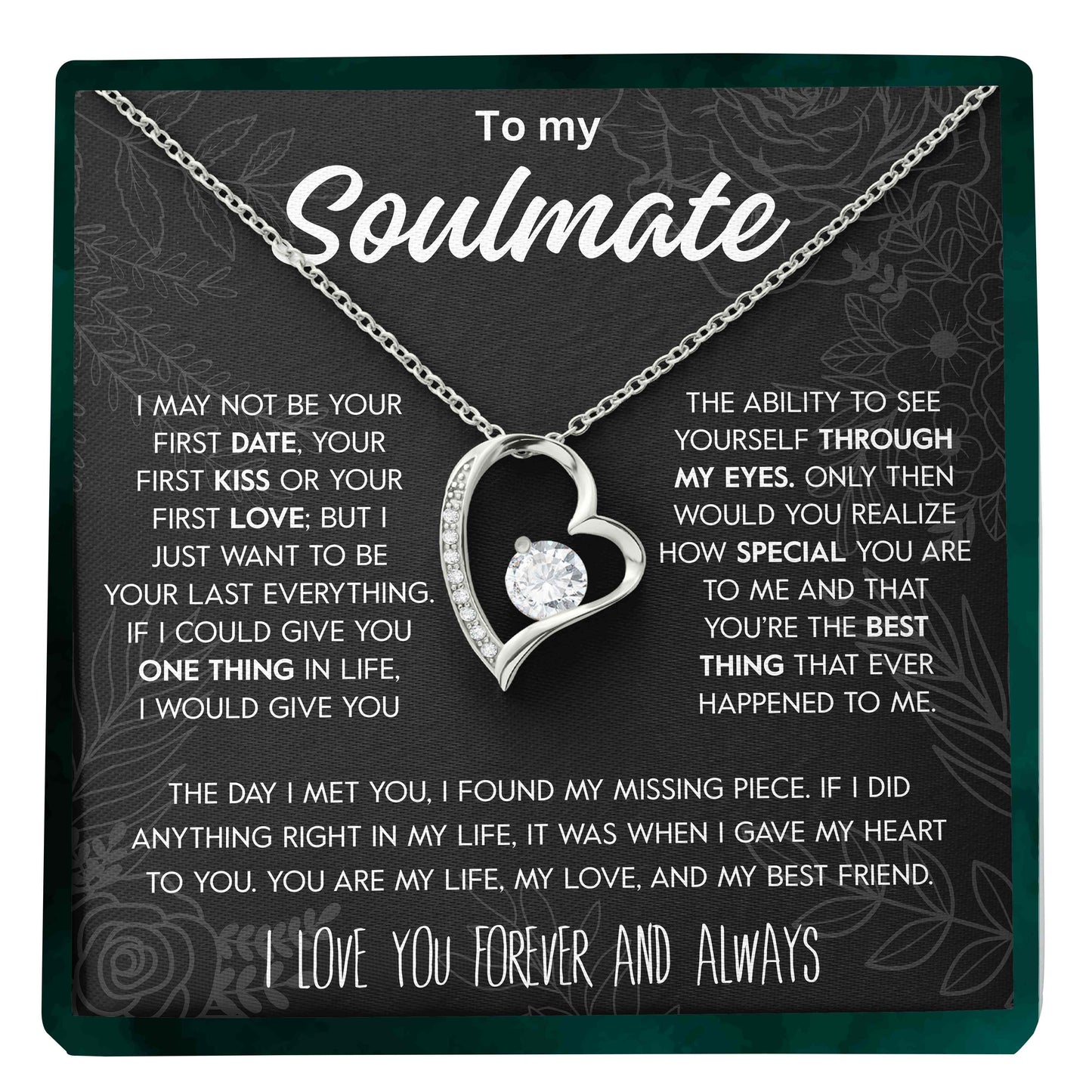 To My Soulmate | "My Life, My Love & My Best Friend" | Forever love Necklace - Right In The Feels