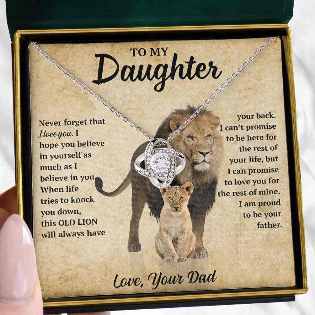 To My Daughter | "This Old Lion" | Love Knot Necklace - Right In The Feels