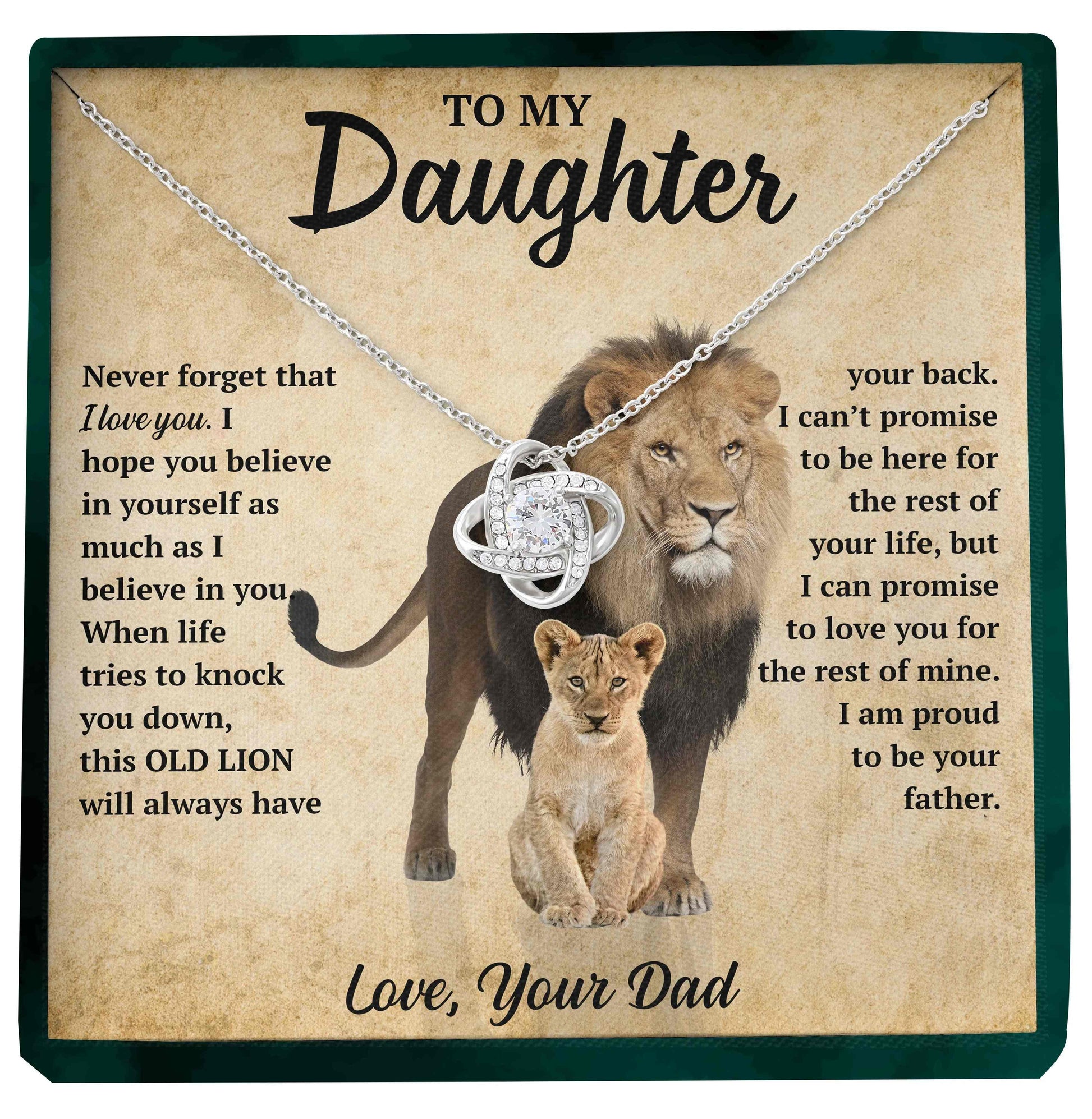 To My Daughter | "This Old Lion" | Love Knot Necklace - Right In The Feels