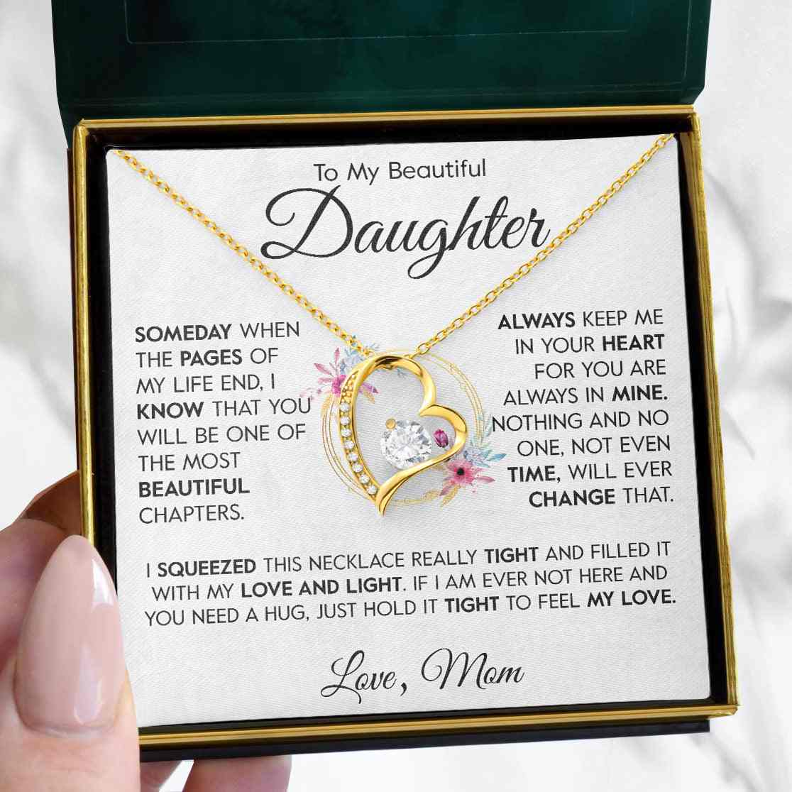 To My Daughter | Always in my Heart | Forever Love Necklace - Right In The Feels