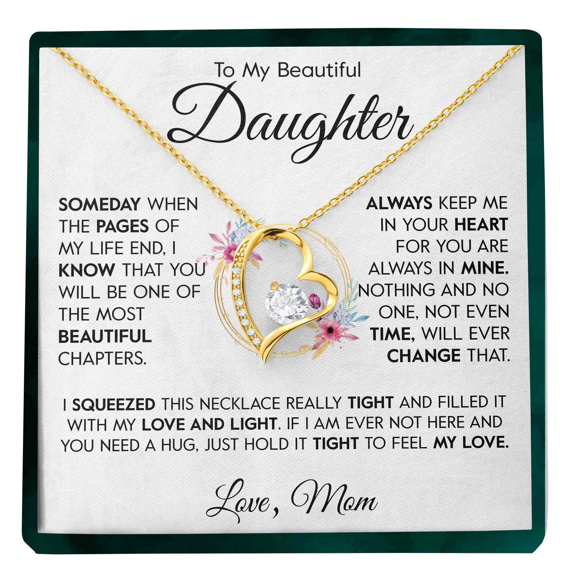 To My Daughter | Always in my Heart | Forever Love Necklace - Right In The Feels