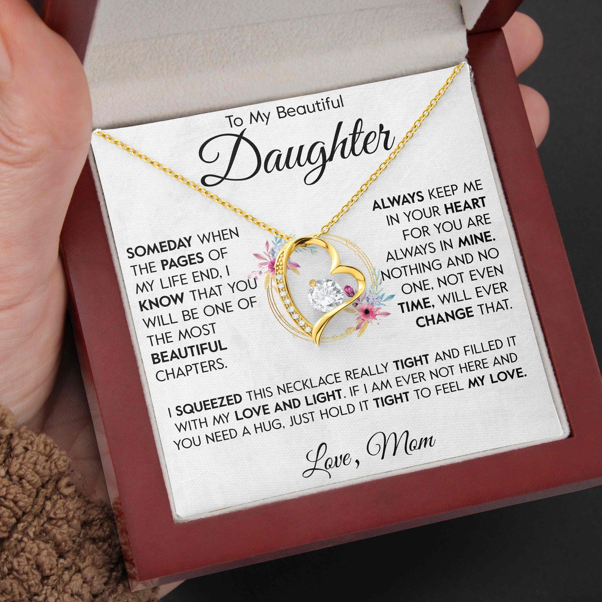 To My Daughter | Always in my Heart | Forever Love Necklace - Right In The Feels