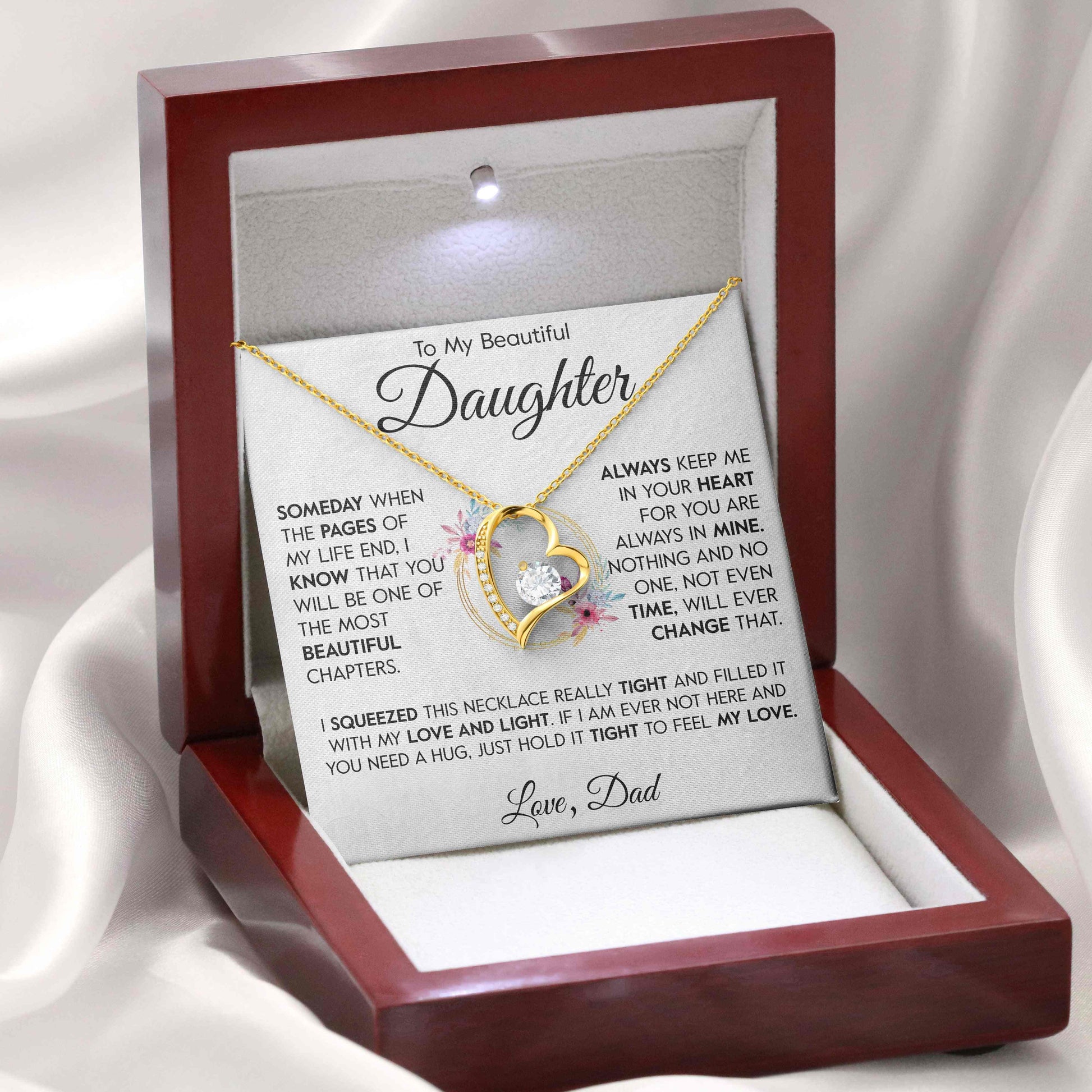 To My Daughter | "Most Beautiful Chapter" | Forever Love Necklace - Right In The Feels