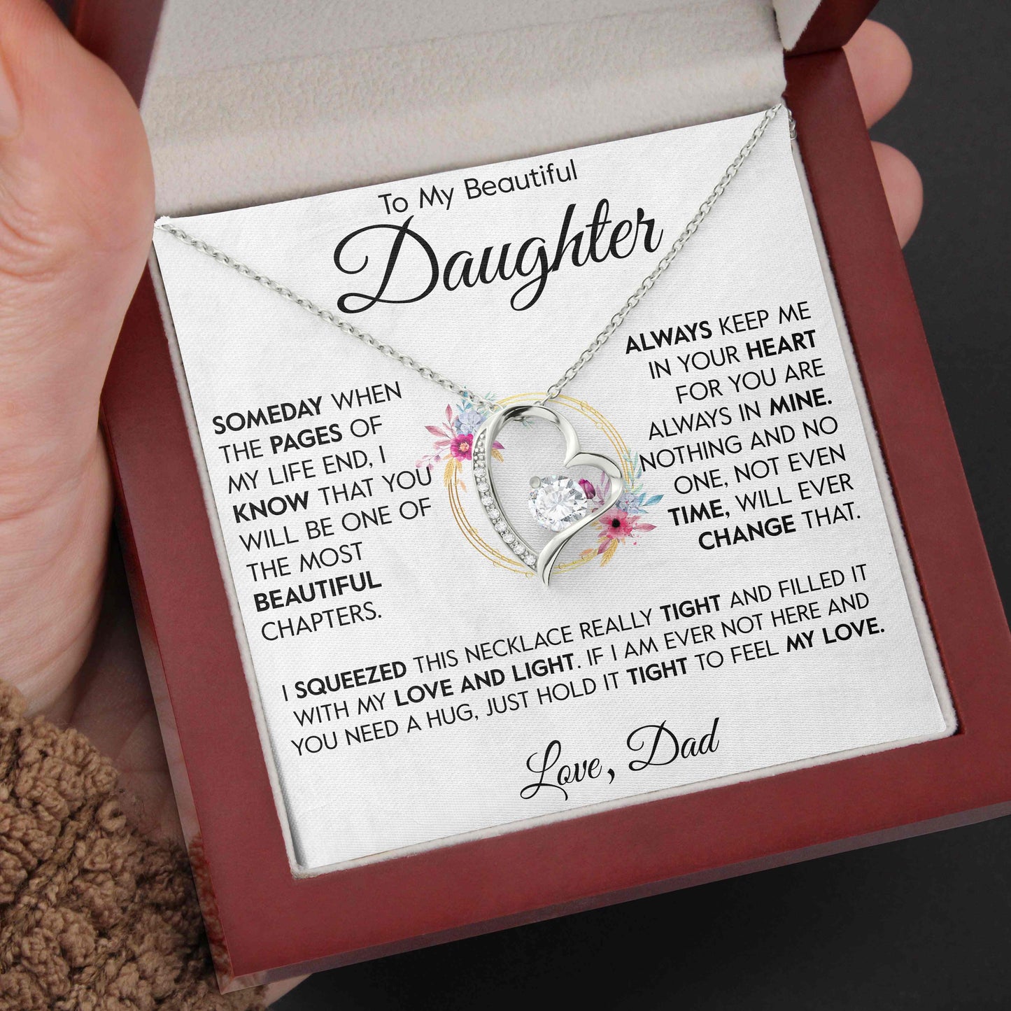 To My Daughter | "Most Beautiful Chapter" | Forever Love Necklace - Right In The Feels