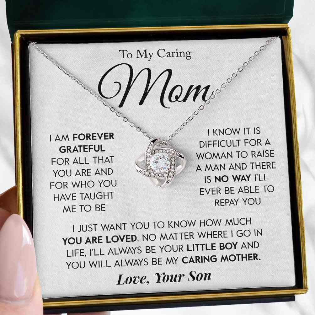 To My Mom | "Forever Grateful" | Love Knot Necklace - Right In The Feels