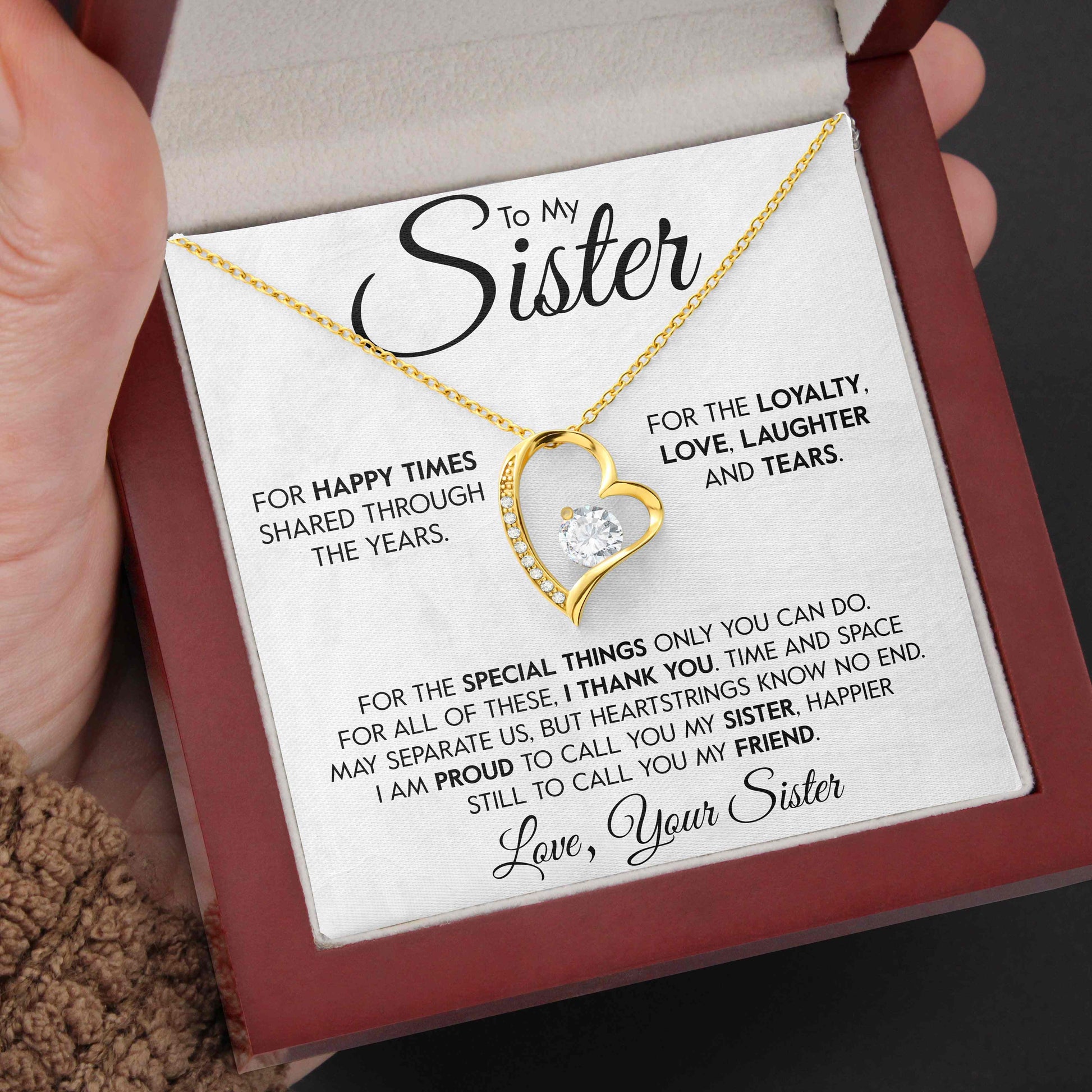 To My Sister | "Special Things" | Forever Love Necklace - Right In The Feels