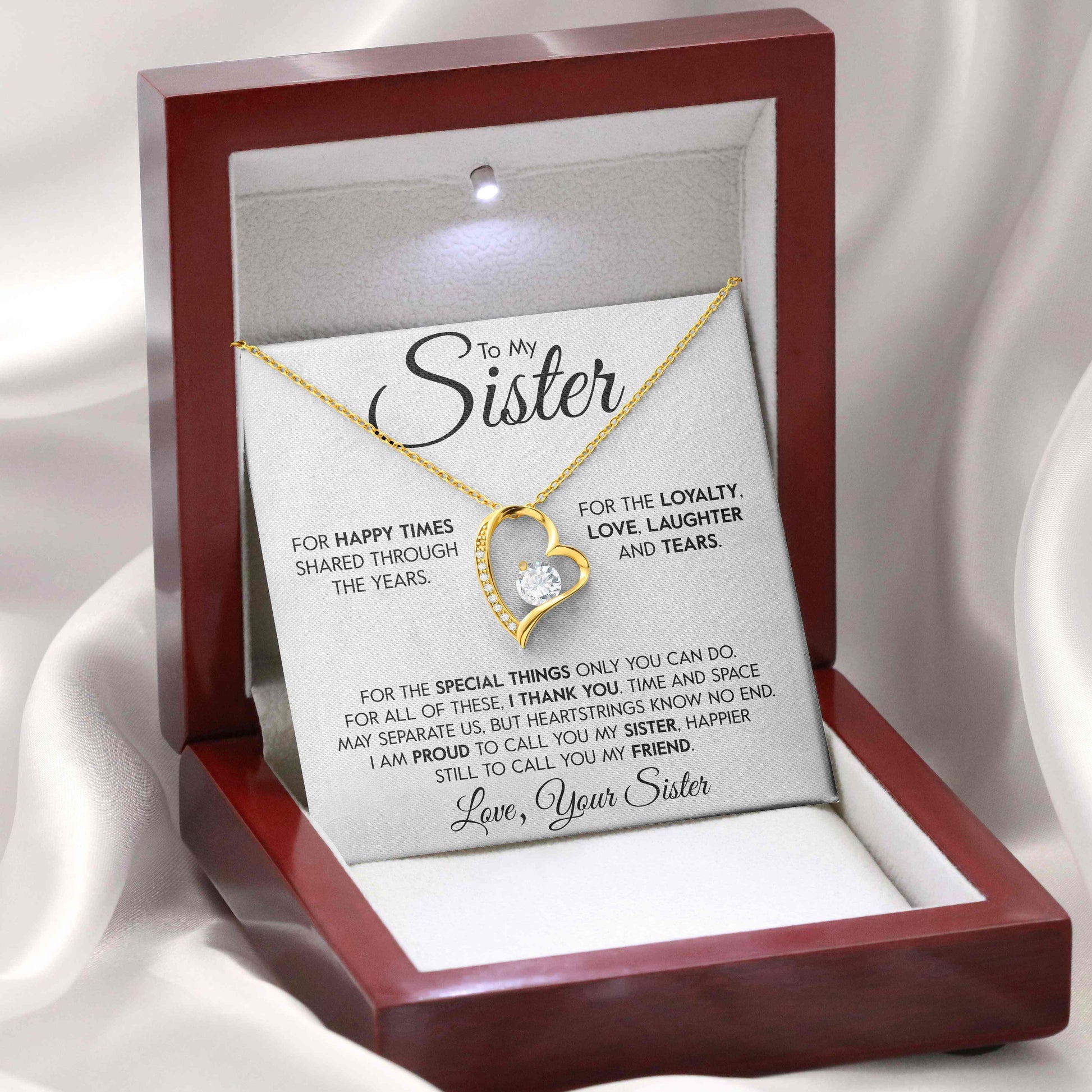 To My Sister | "Special Things" | Forever Love Necklace - Right In The Feels