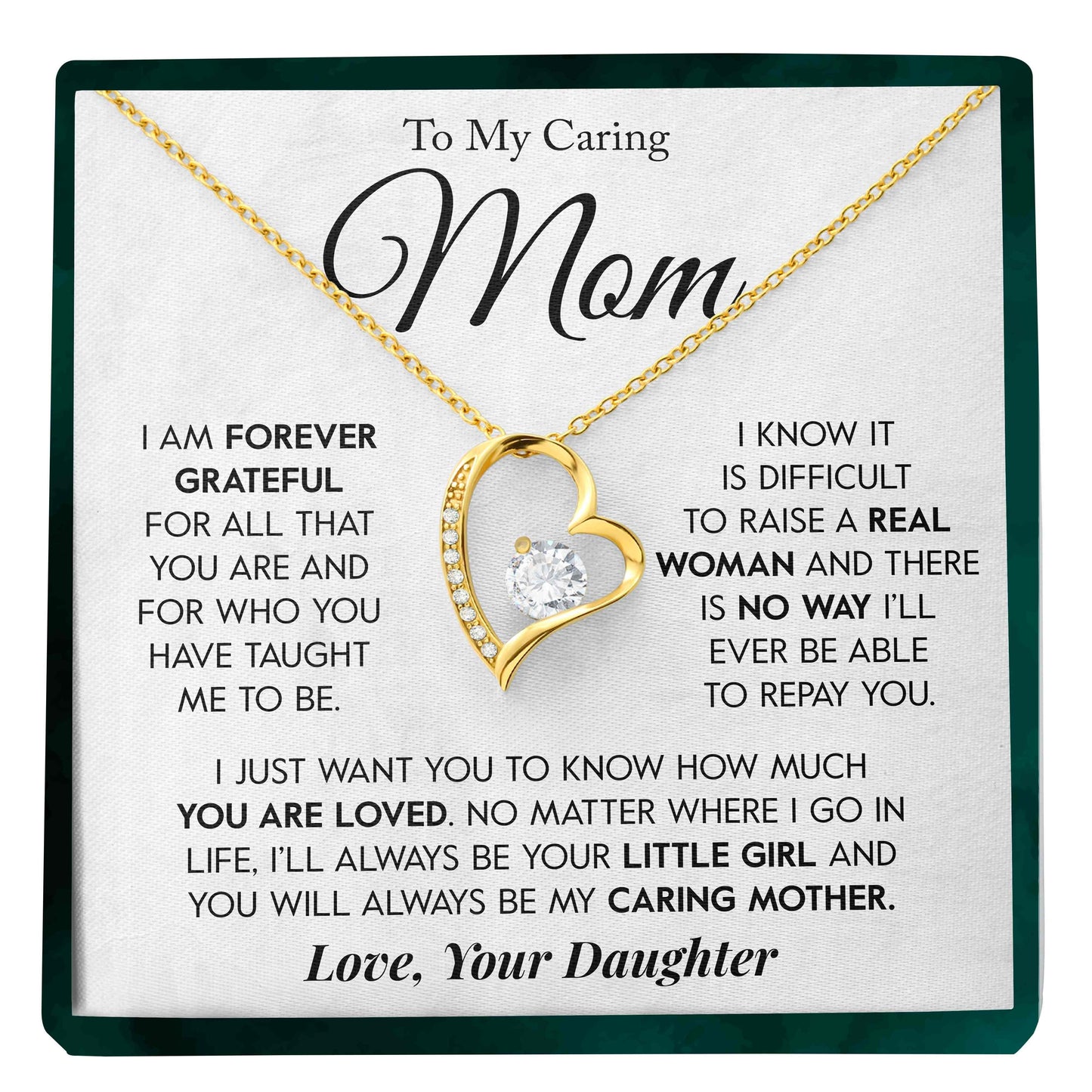 To My Mom | "Real Woman" | Forever Love Necklace - Right In The Feels