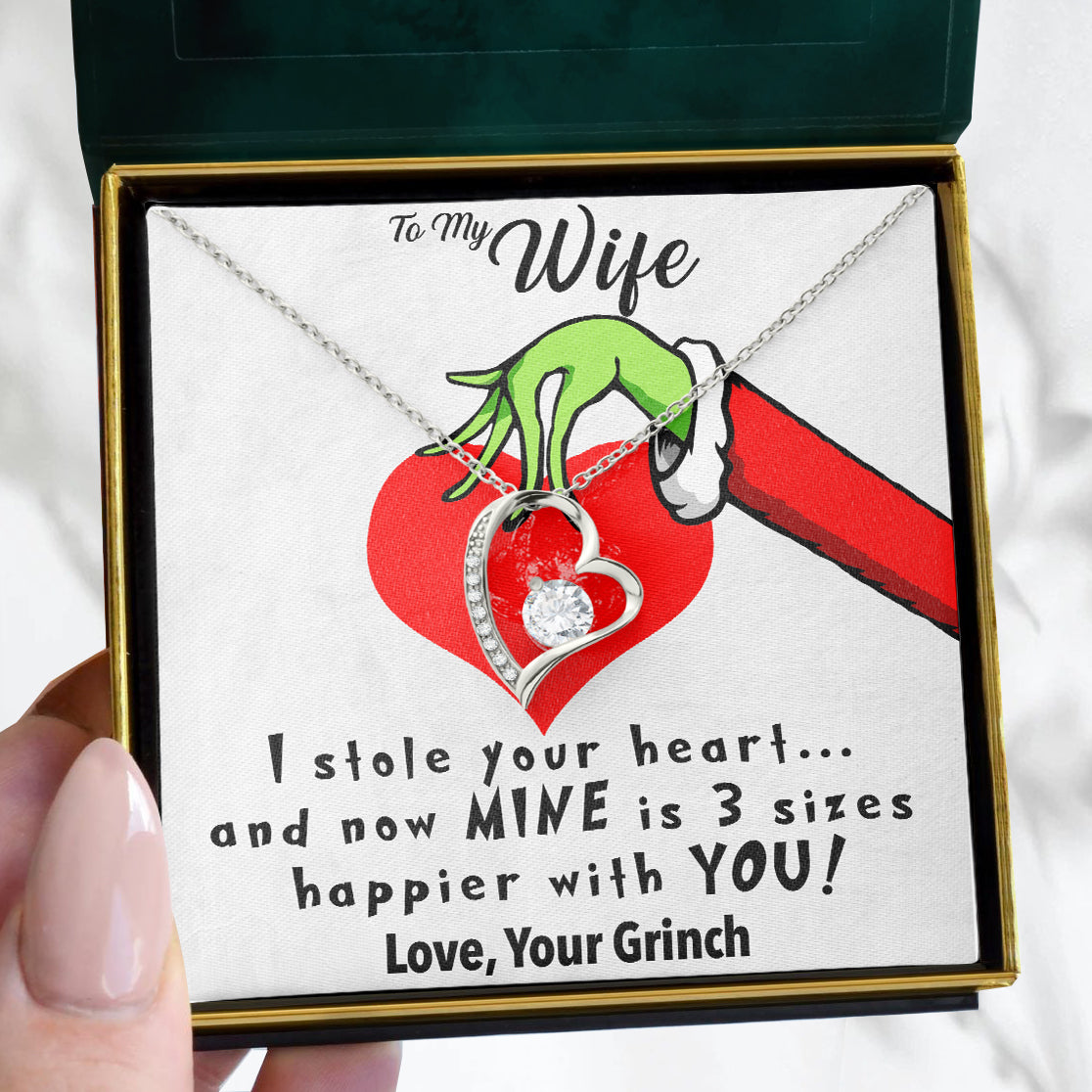 To My Wife | "You Stole My Heart" | Forever Love Necklace - Right In The Feels