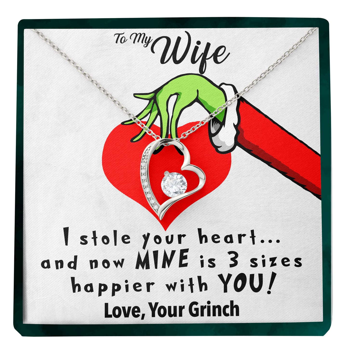 To My Wife | "You Stole My Heart" | Forever Love Necklace - Right In The Feels