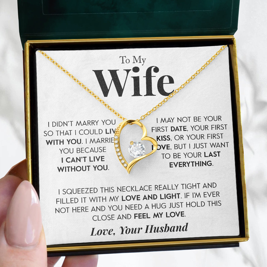 To My Wife | "Last Everything" | Forever love Necklace - Right In The Feels