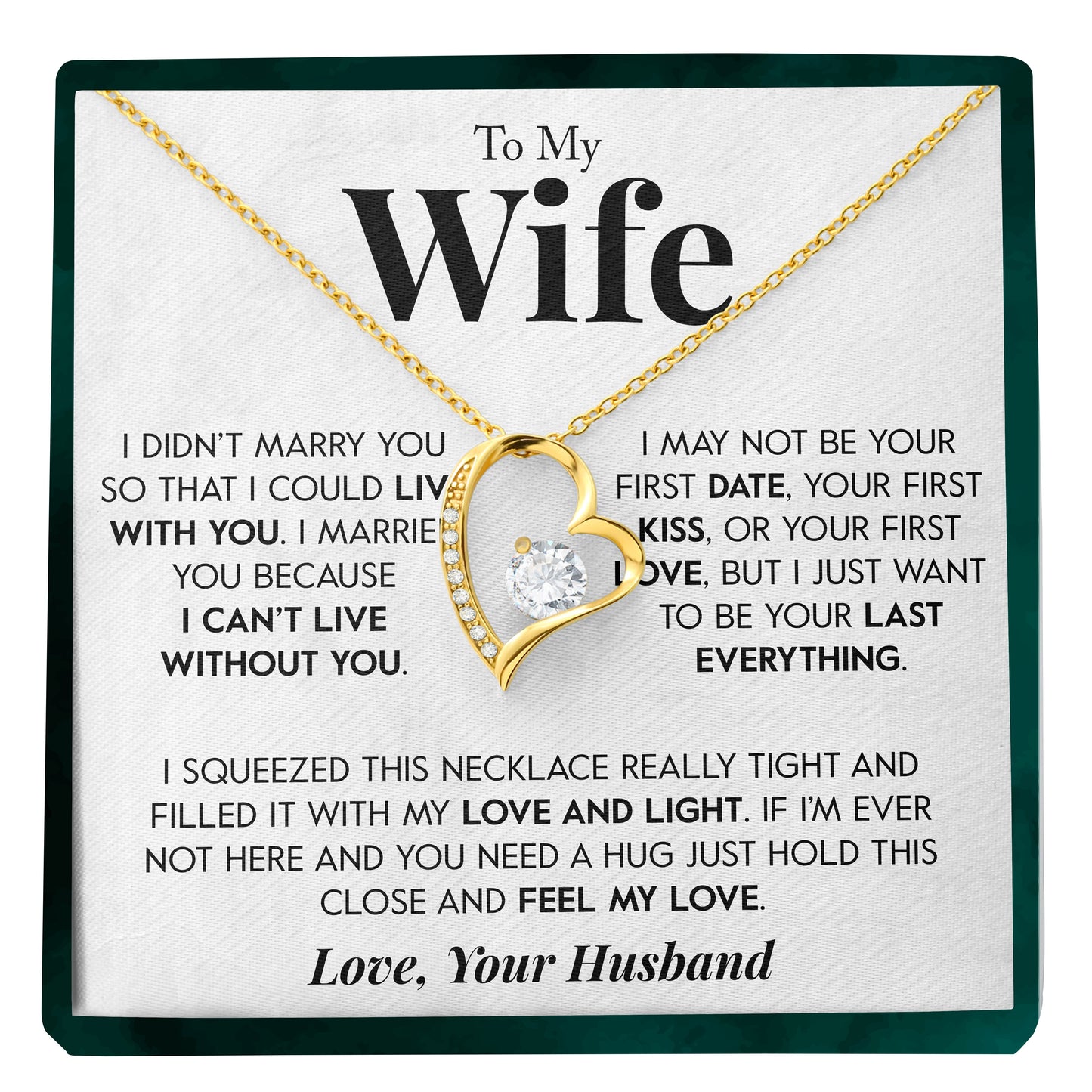 To My Wife | "Last Everything" | Forever love Necklace - Right In The Feels