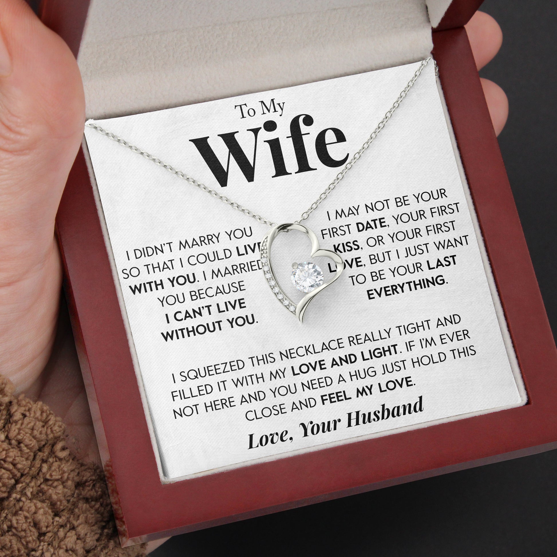 To My Wife | "Last Everything" | Forever love Necklace - Right In The Feels