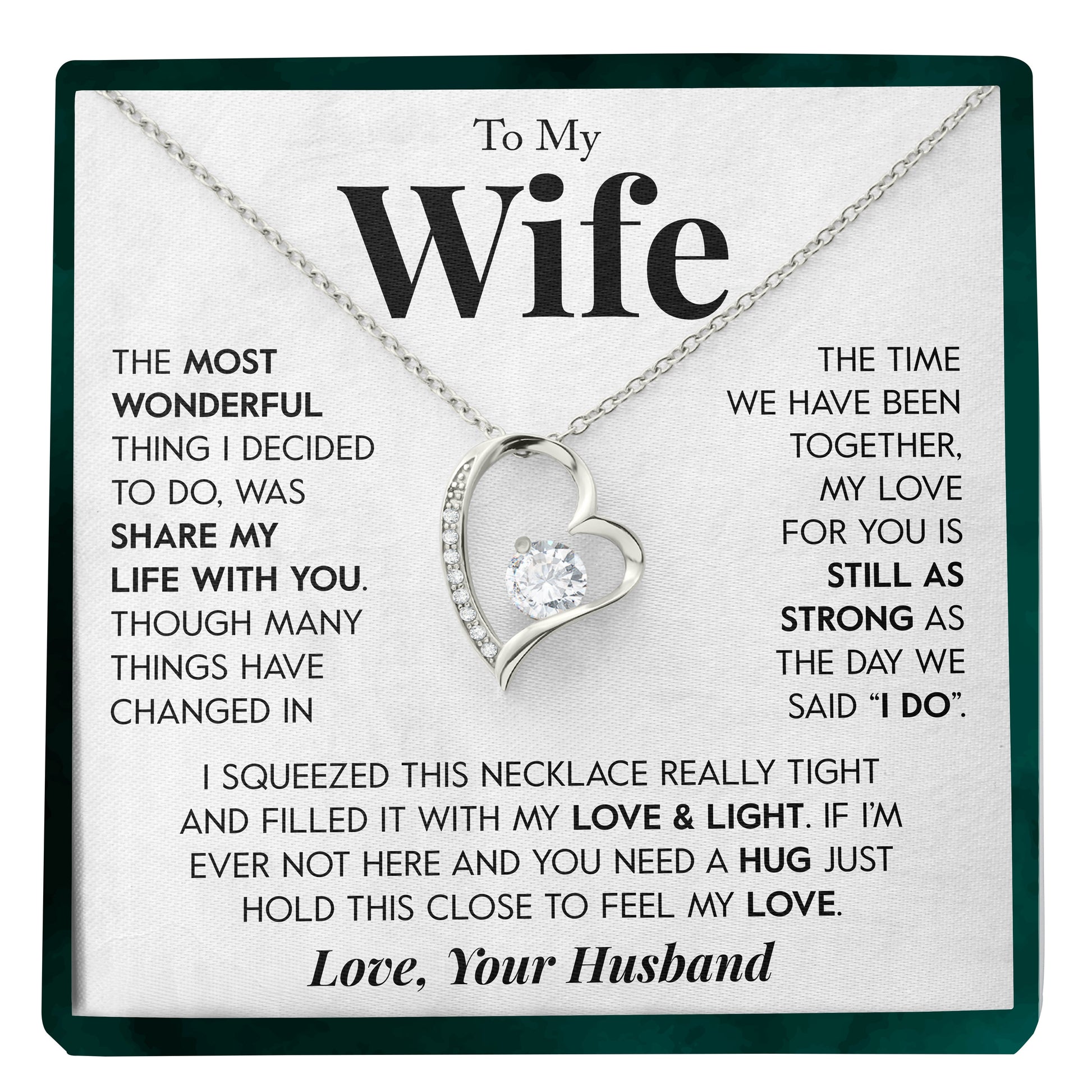 To My Wife | "Share My Life With You" | Forever love Necklace - Right In The Feels