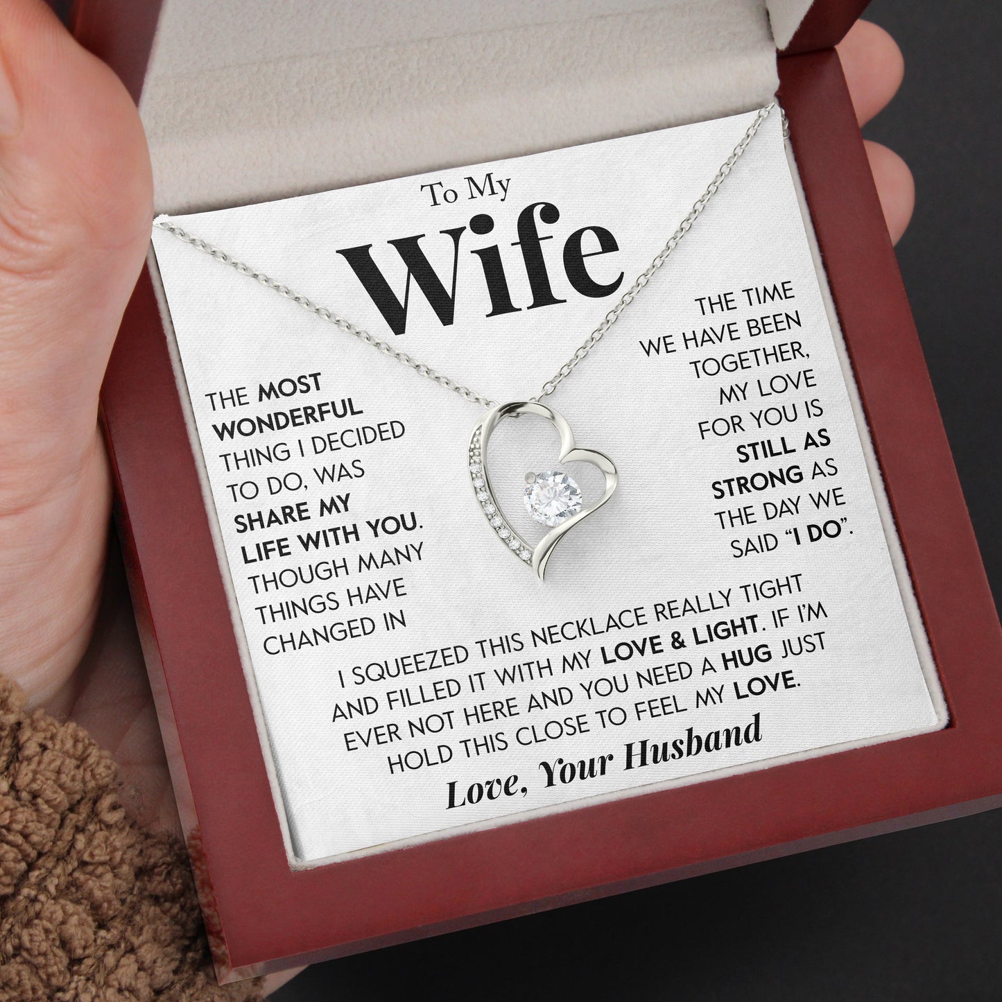 To My Wife | "Share My Life With You" | Forever love Necklace - Right In The Feels