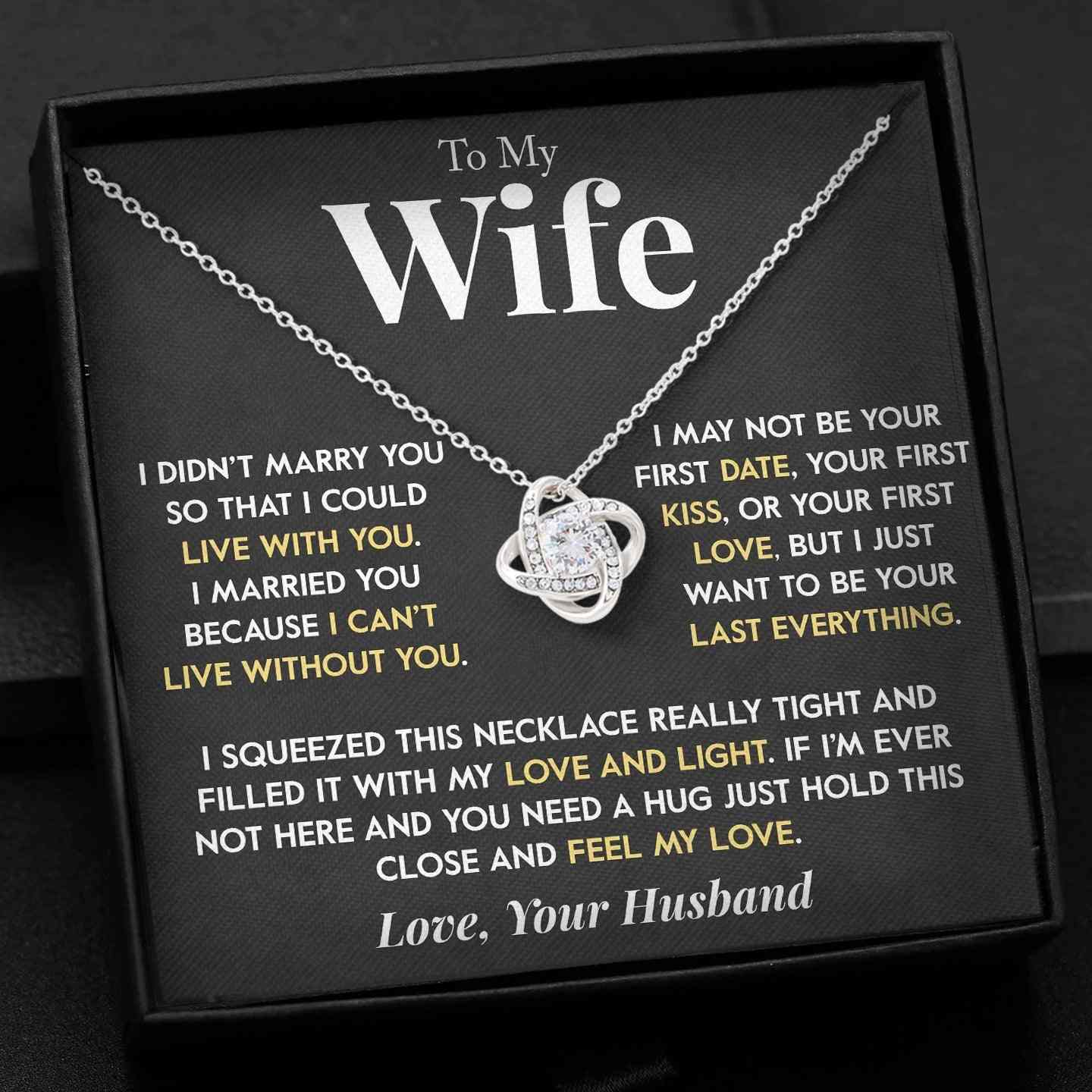 To My Wife | "Last Everything" | Love Knot Necklace - Right In The Feels