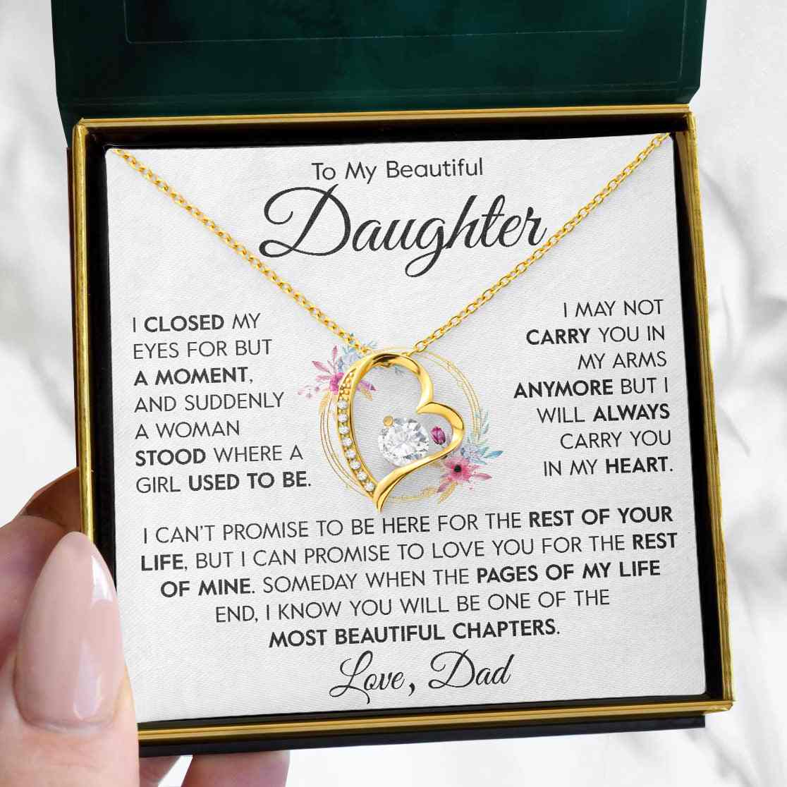 To My Daughter | "Carry You In My Heart" | Forever Love Necklace - Right In The Feels