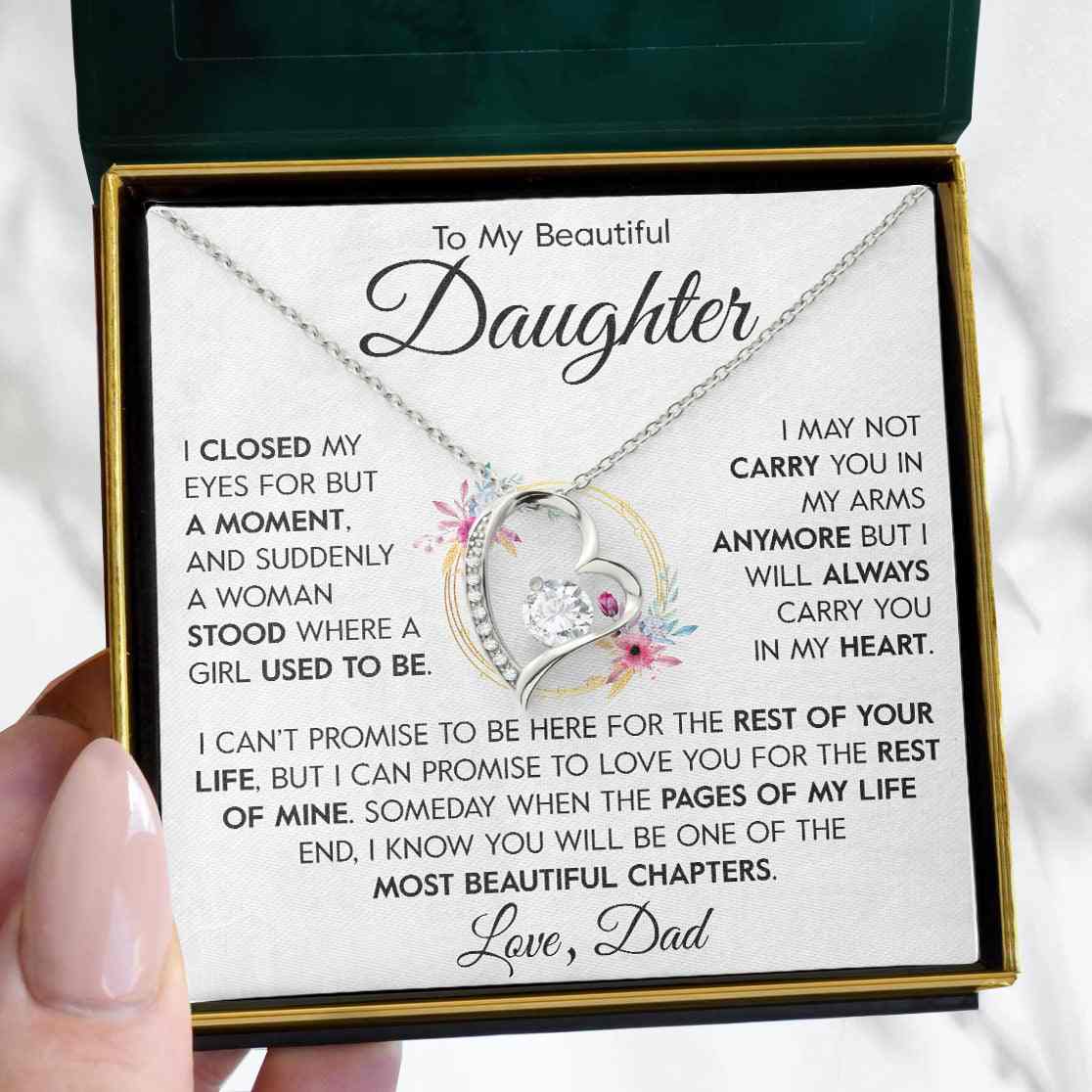 To My Daughter | "Carry You In My Heart" | Forever Love Necklace - Right In The Feels