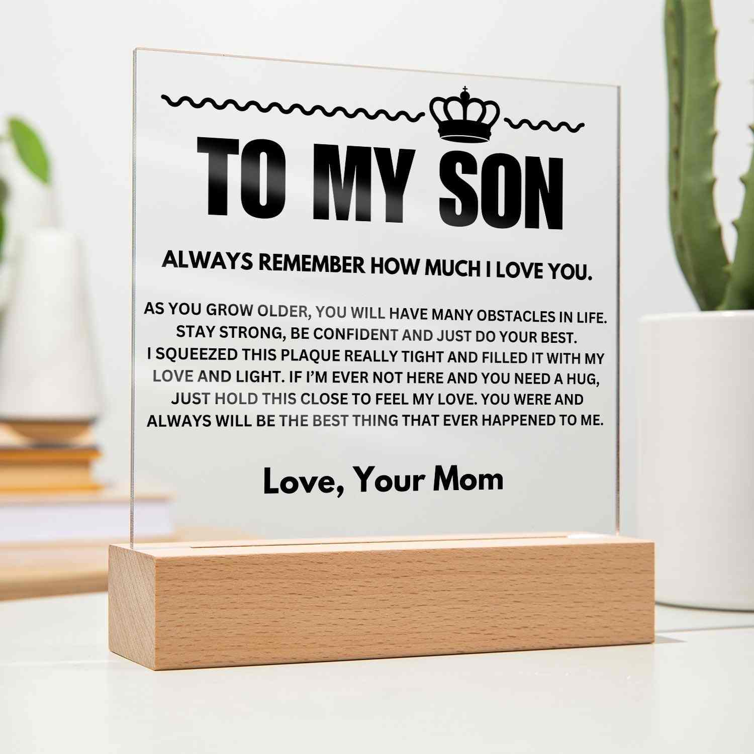 To My Son | "The Best Thing" | Acrylic LED Lamp - Right In The Feels