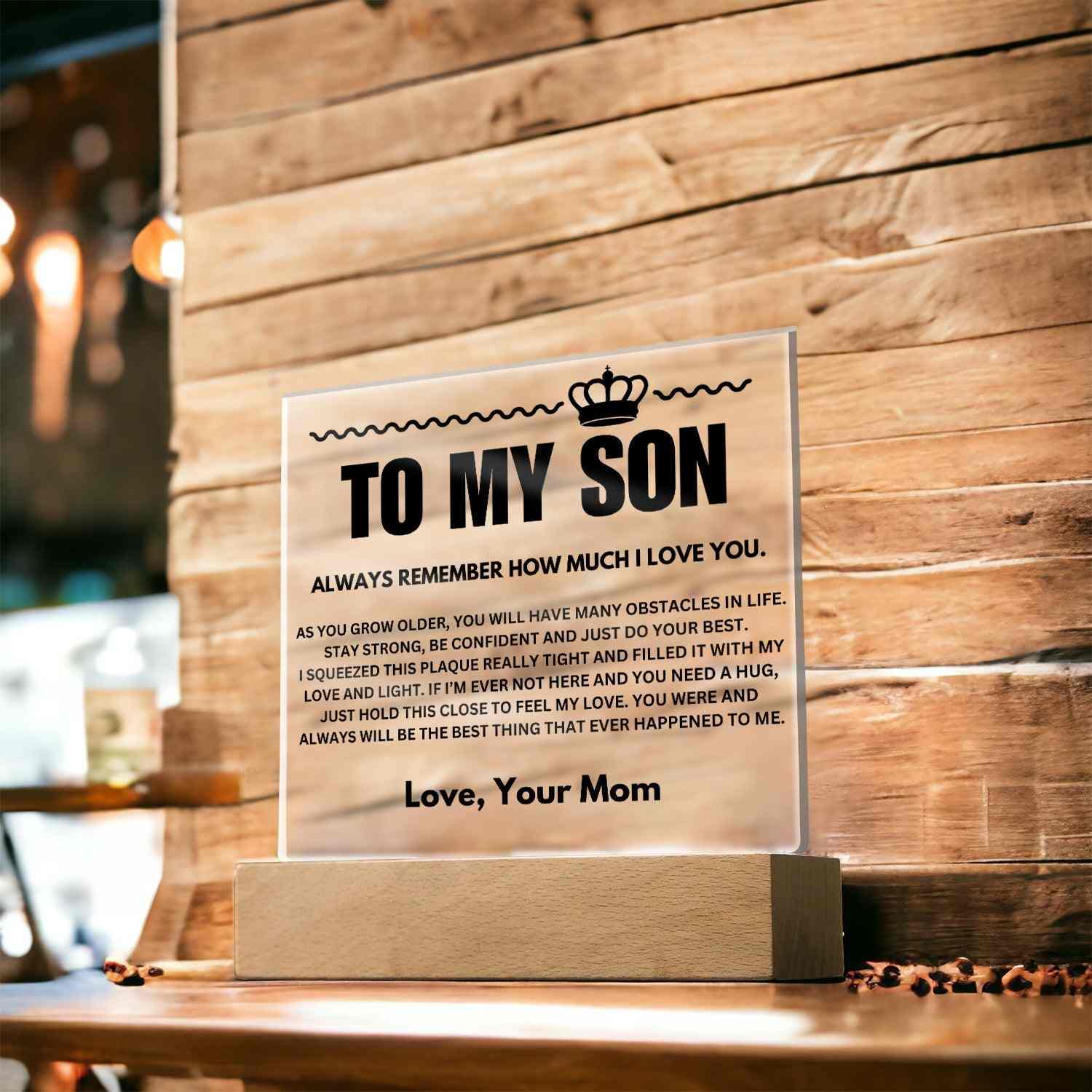 To My Son | "The Best Thing" | Acrylic LED Lamp - Right In The Feels