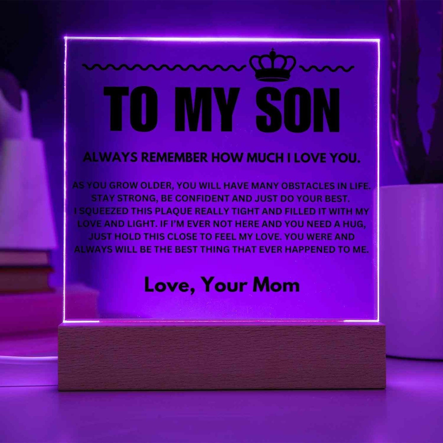 To My Son | "The Best Thing" | Acrylic LED Lamp - Right In The Feels