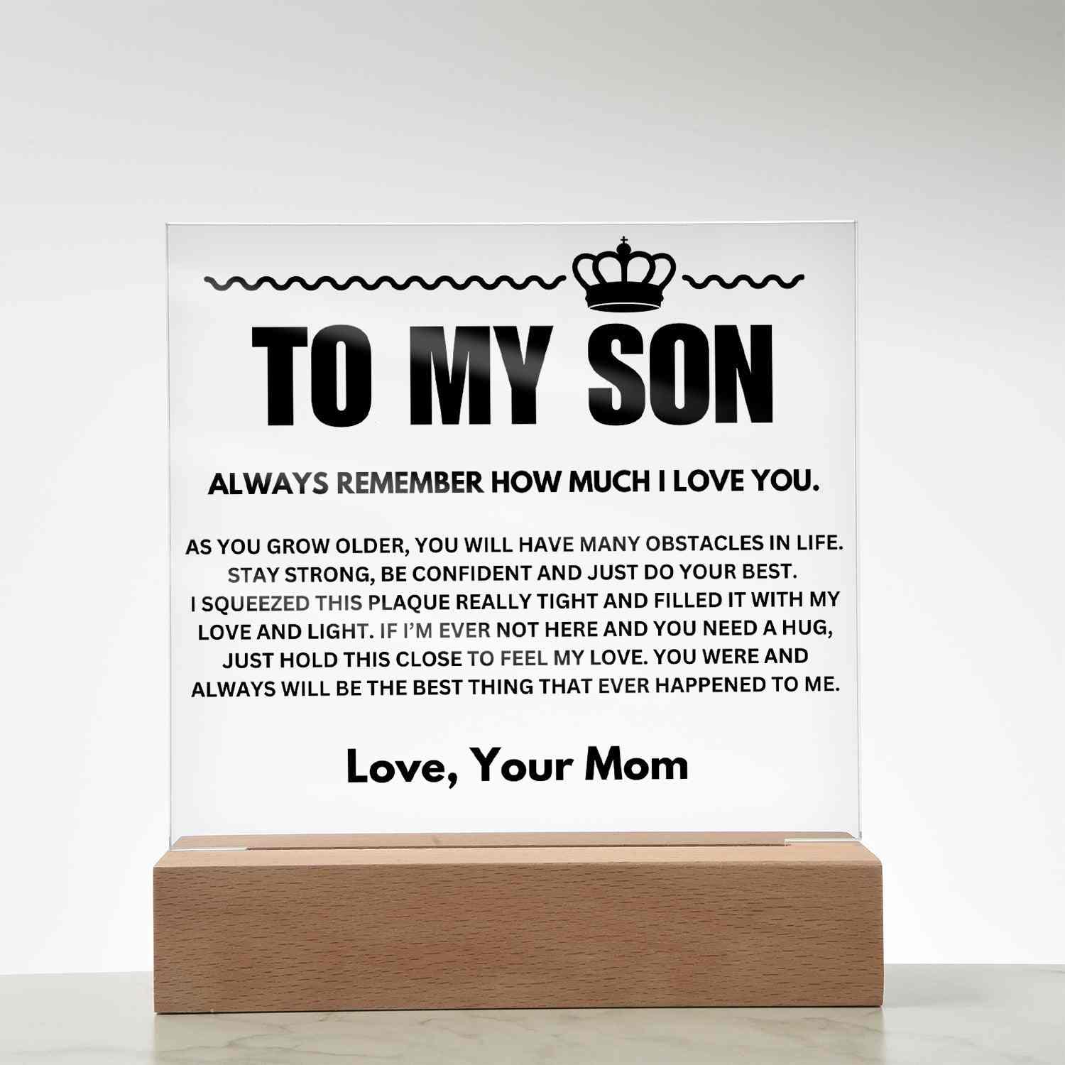 To My Son | "The Best Thing" | Acrylic LED Lamp - Right In The Feels