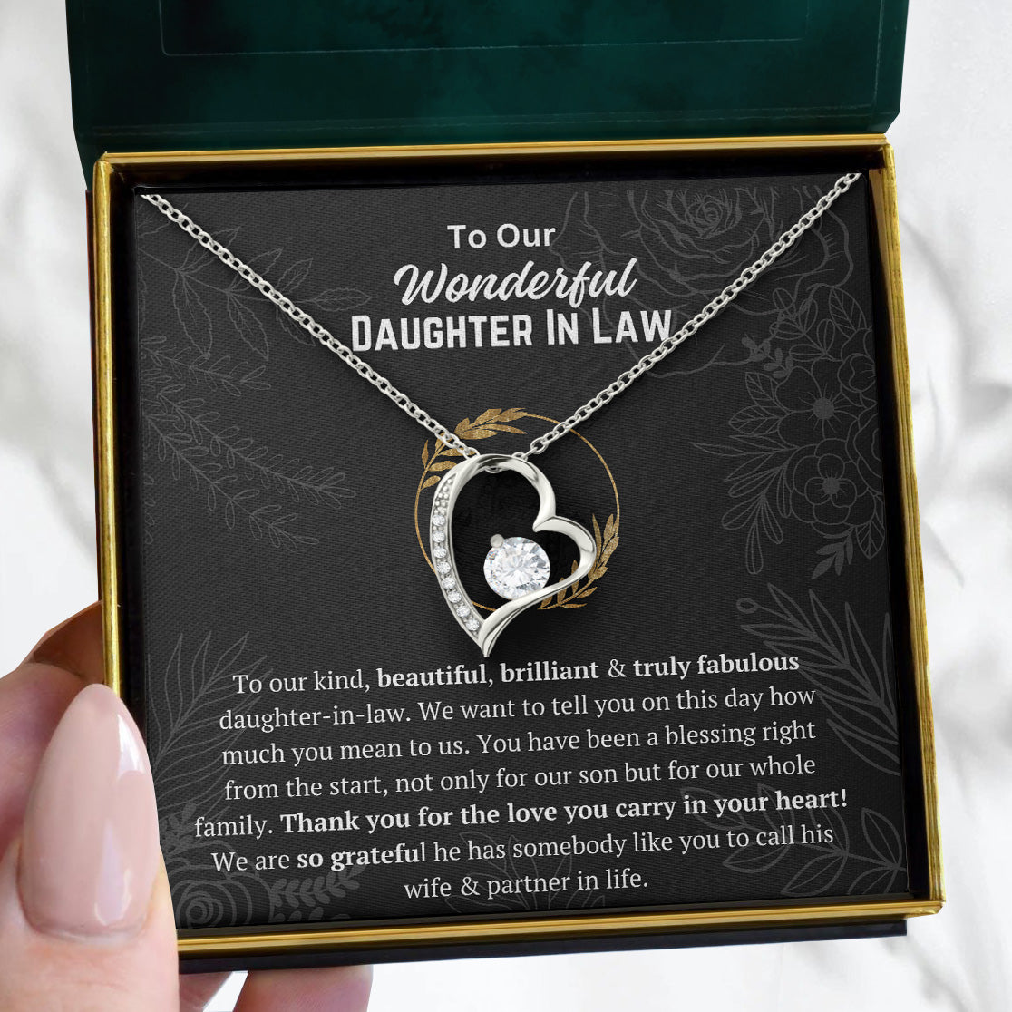 To My Daughter In Law | Forever Love Necklace - Right In The Feels